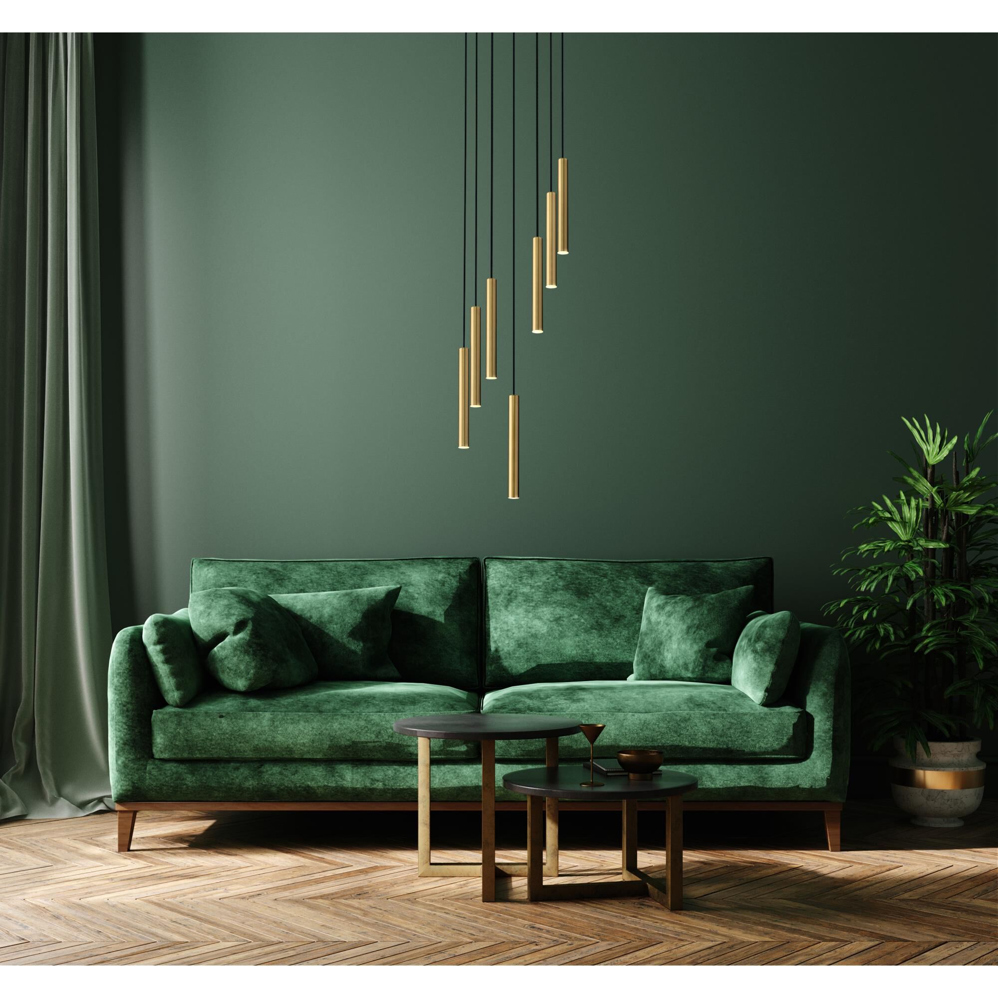 Shown in Modern Gold finish and Modern Gold glass and Modern Gold shade