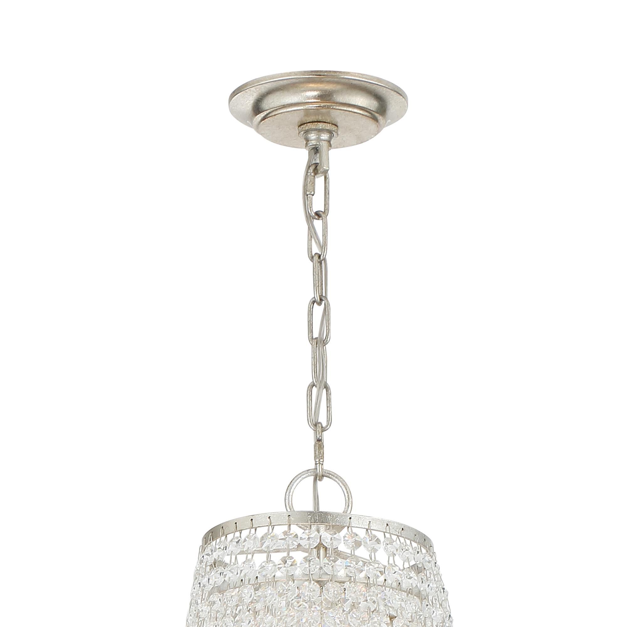 Shown in Antique Silver finish and Hand Cut crystal