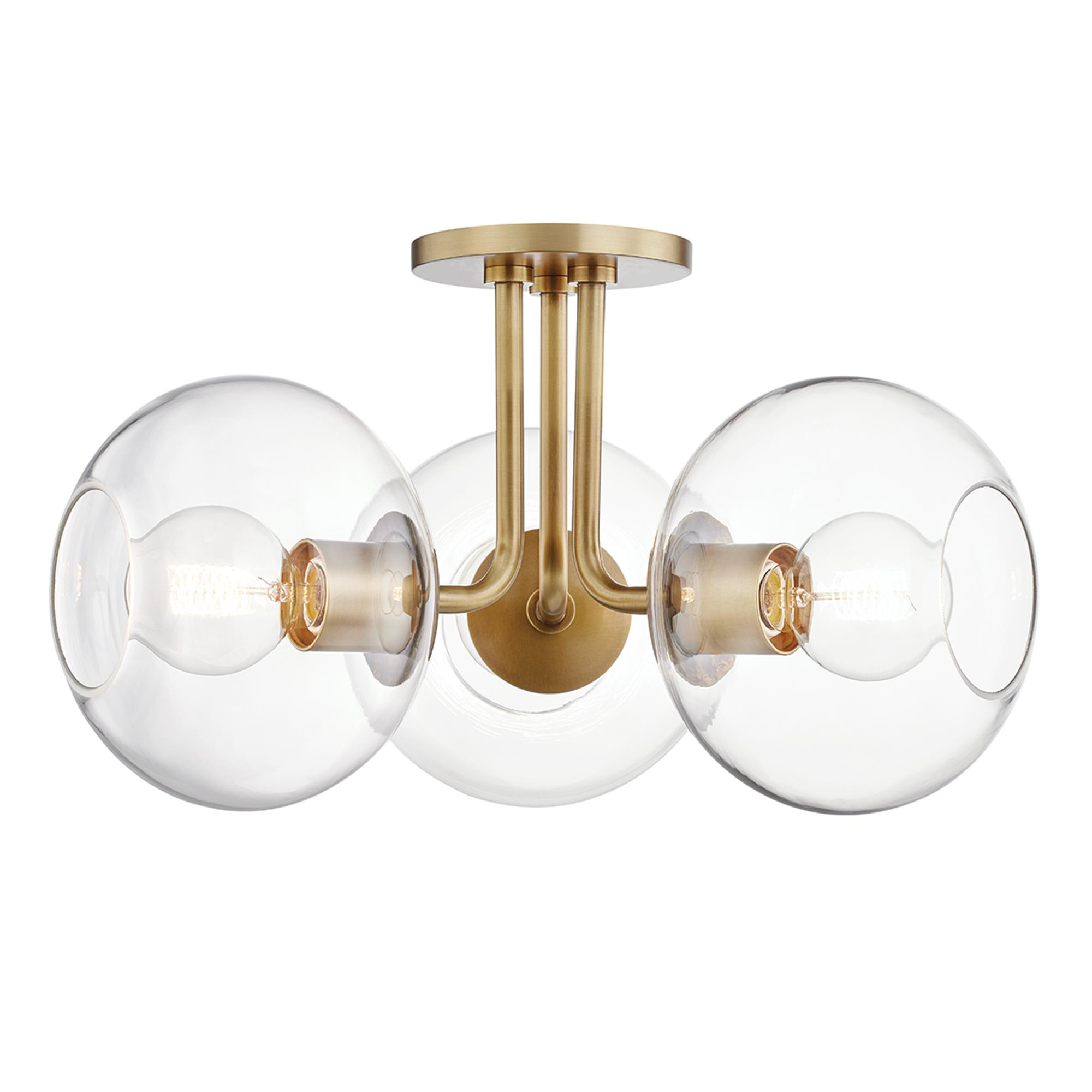 Margot 20 Inch 3 Light Semi Flush Mount,