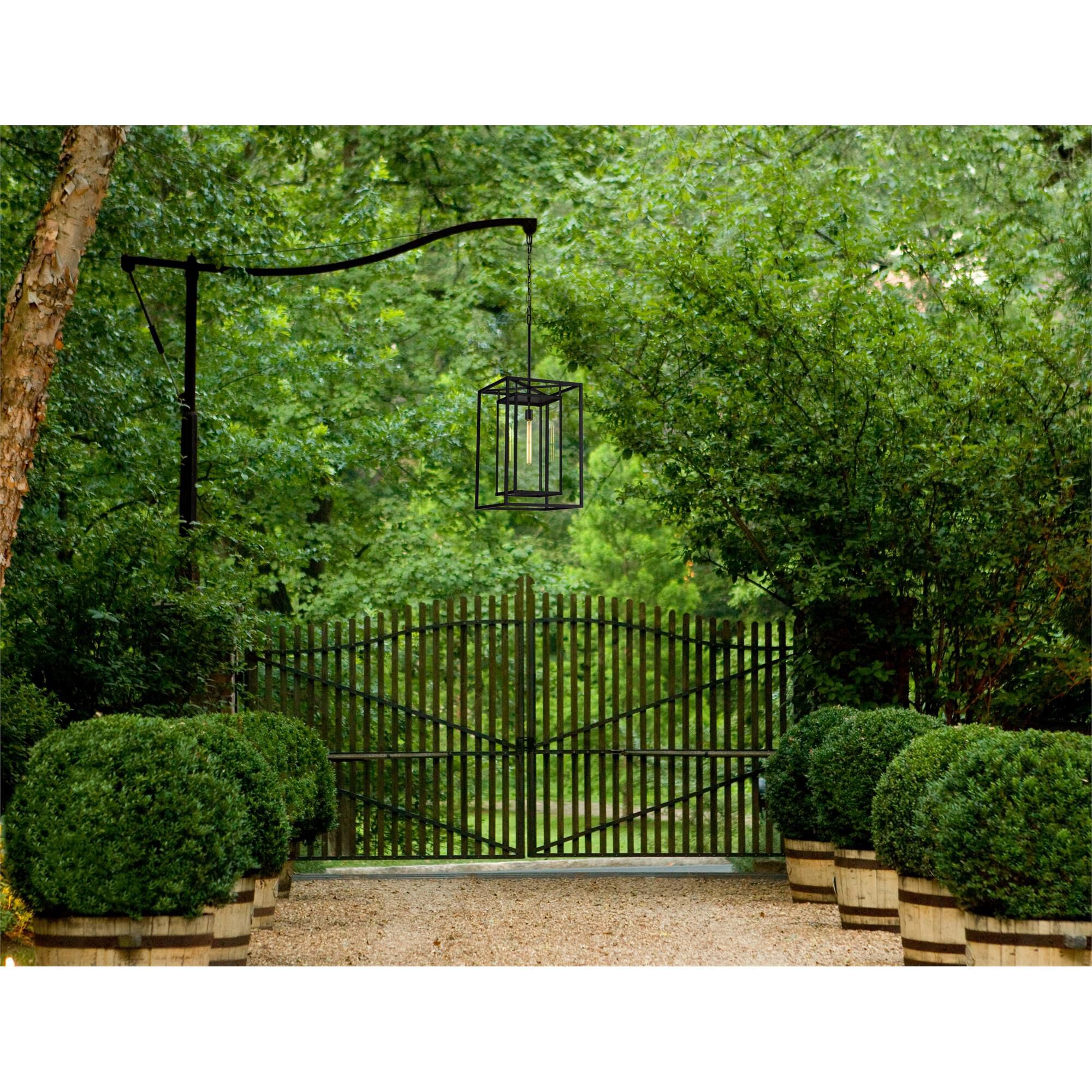 Shown in Burnished Bronze finish and Clear glass