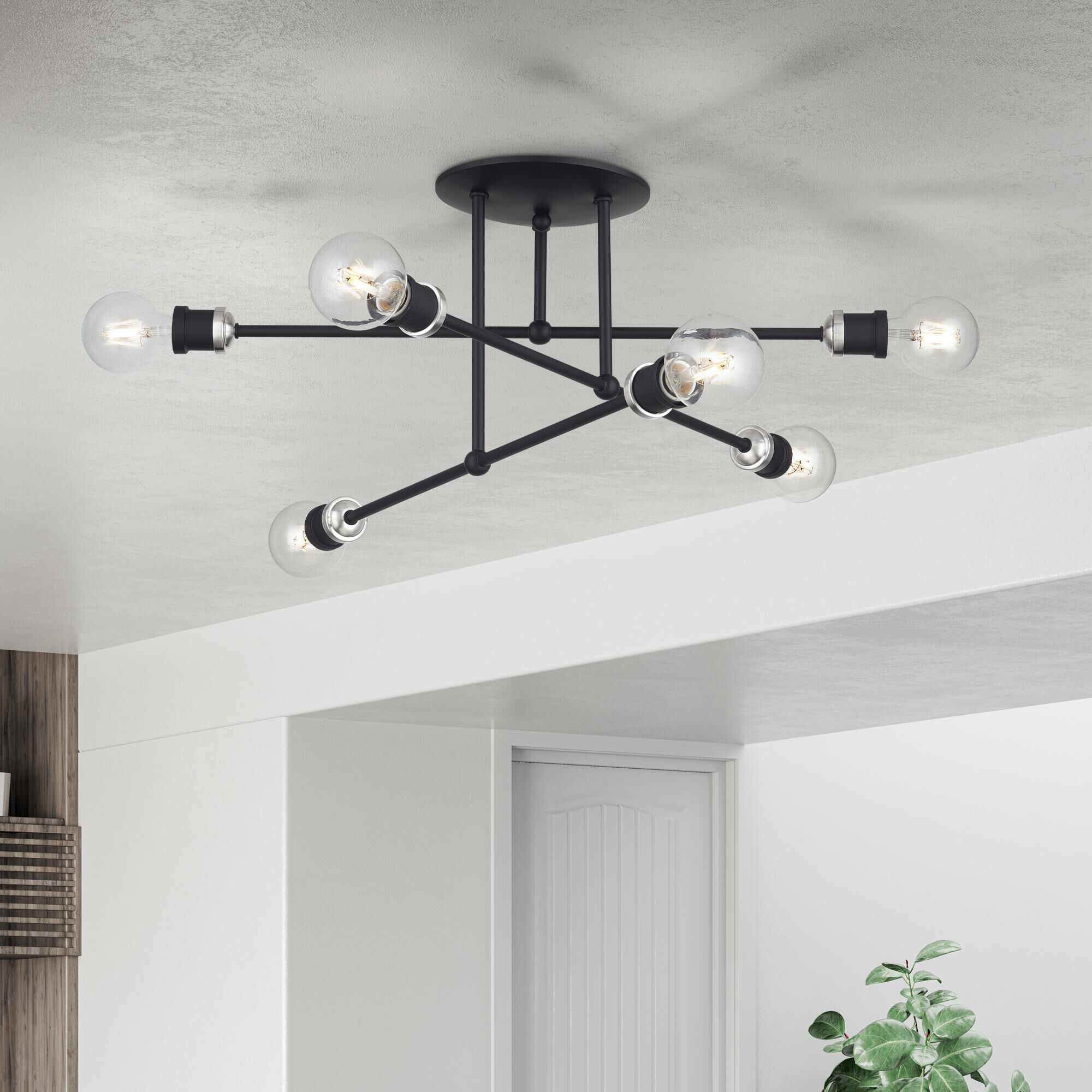 Delacroix 28 Inch Semi Flush Mount by Livex Lighting