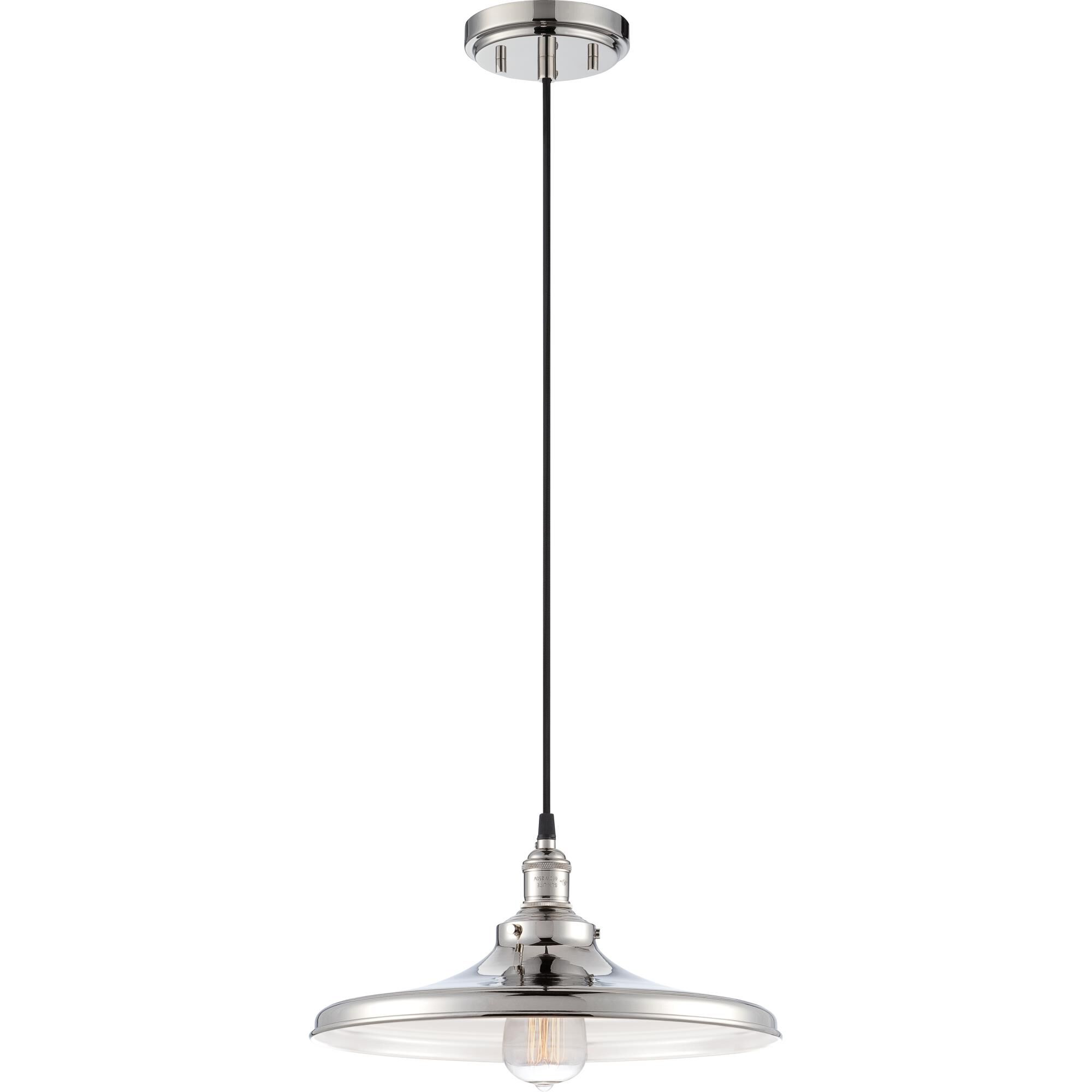 Shown in Polished Nickel finish and Metal shade
