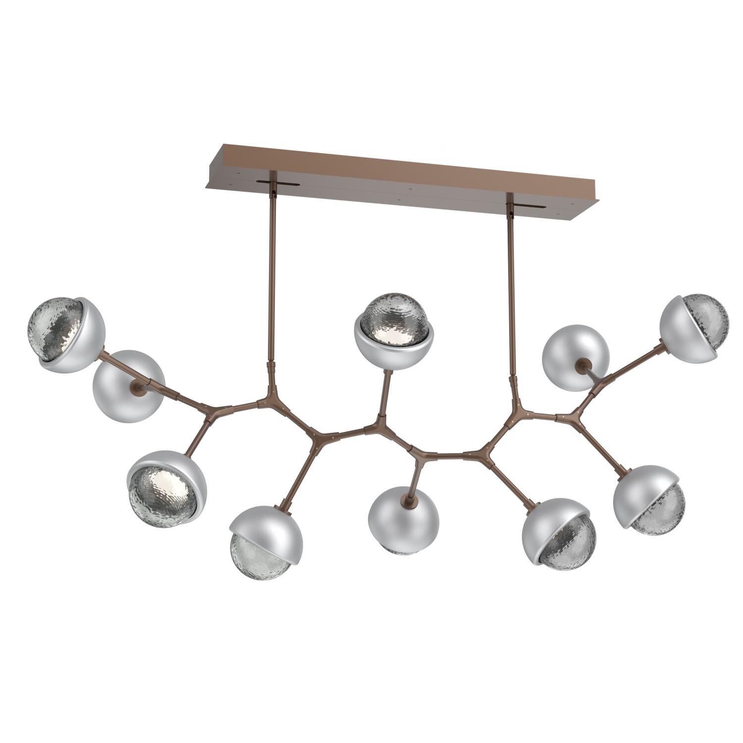 Shown in Burnished Bronze finish and Smoke glass and Classic Silver accent