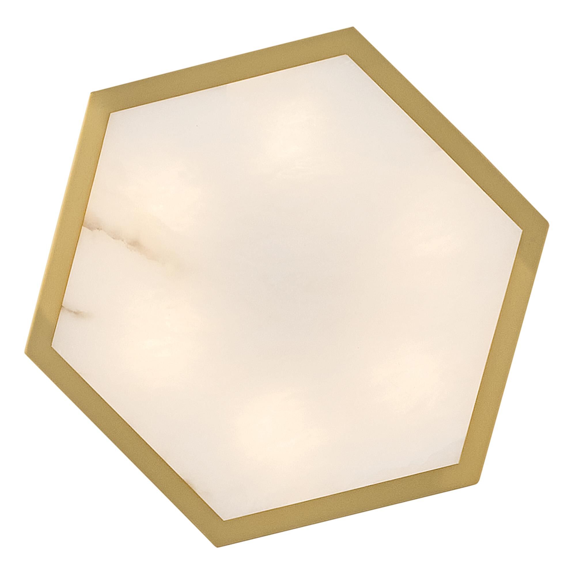 Shown in Lacquered Brass finish and Alabaster glass