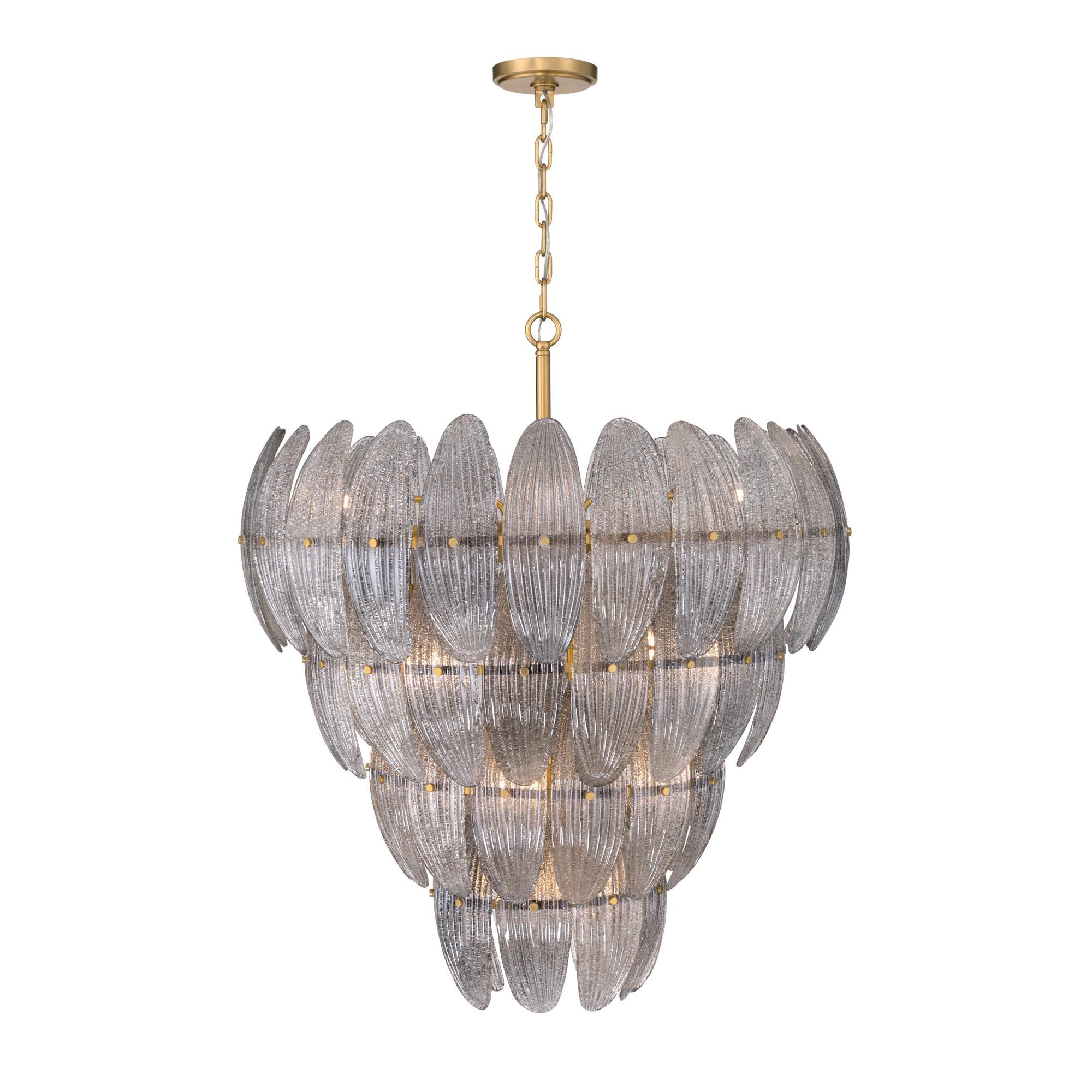 Shown in Legacy Brass finish and Grey Textured shade
