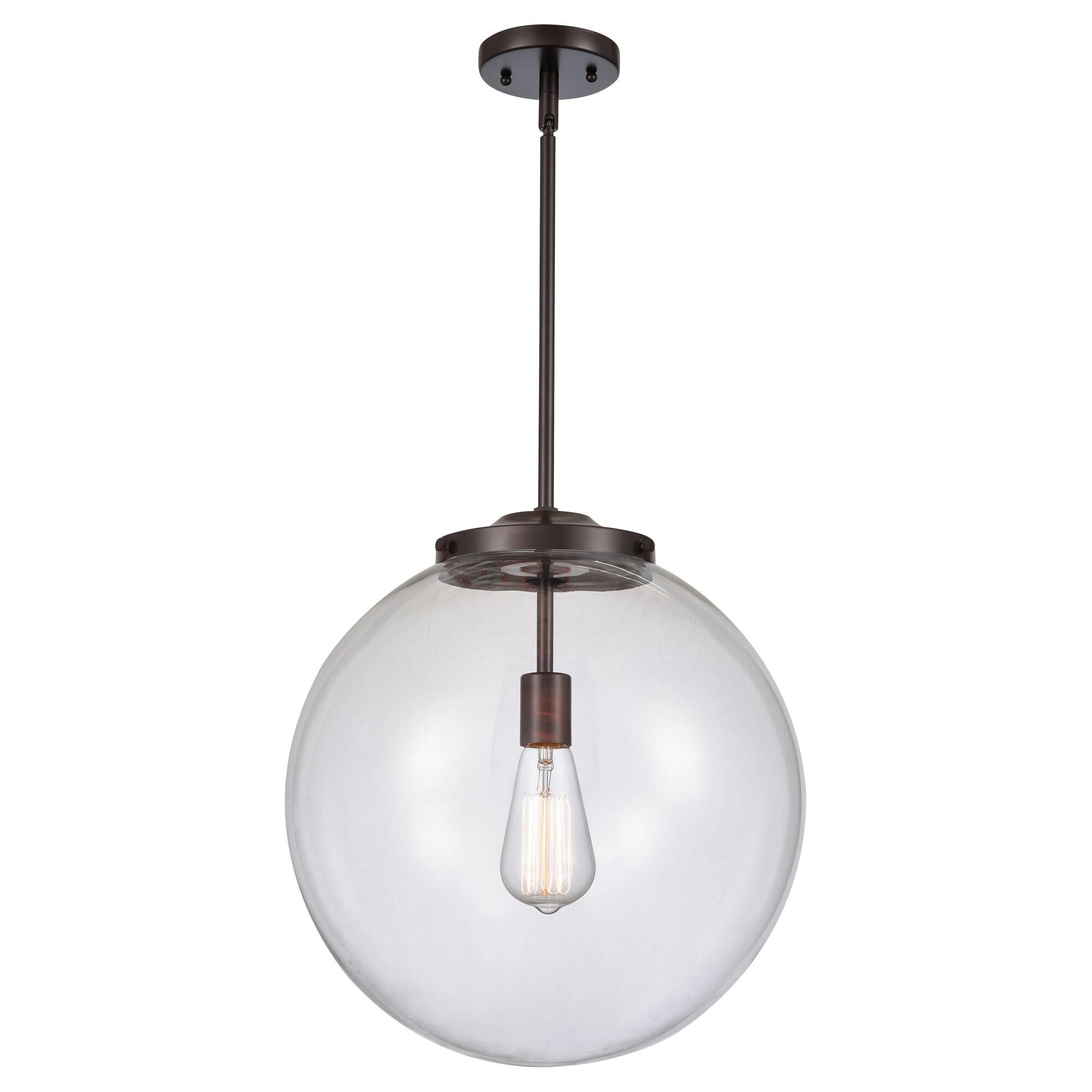 Shown in Oil Rubbed Bronze finish and Clear Beacon glass
