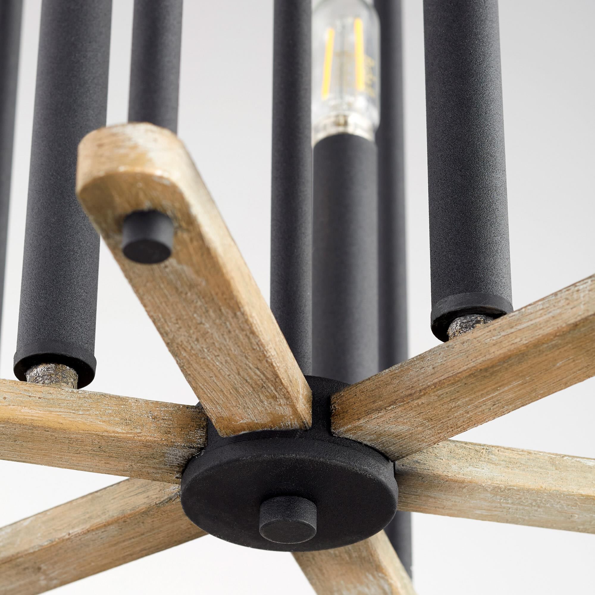 Shown in Noir W/ Weathered Oak Finish finish