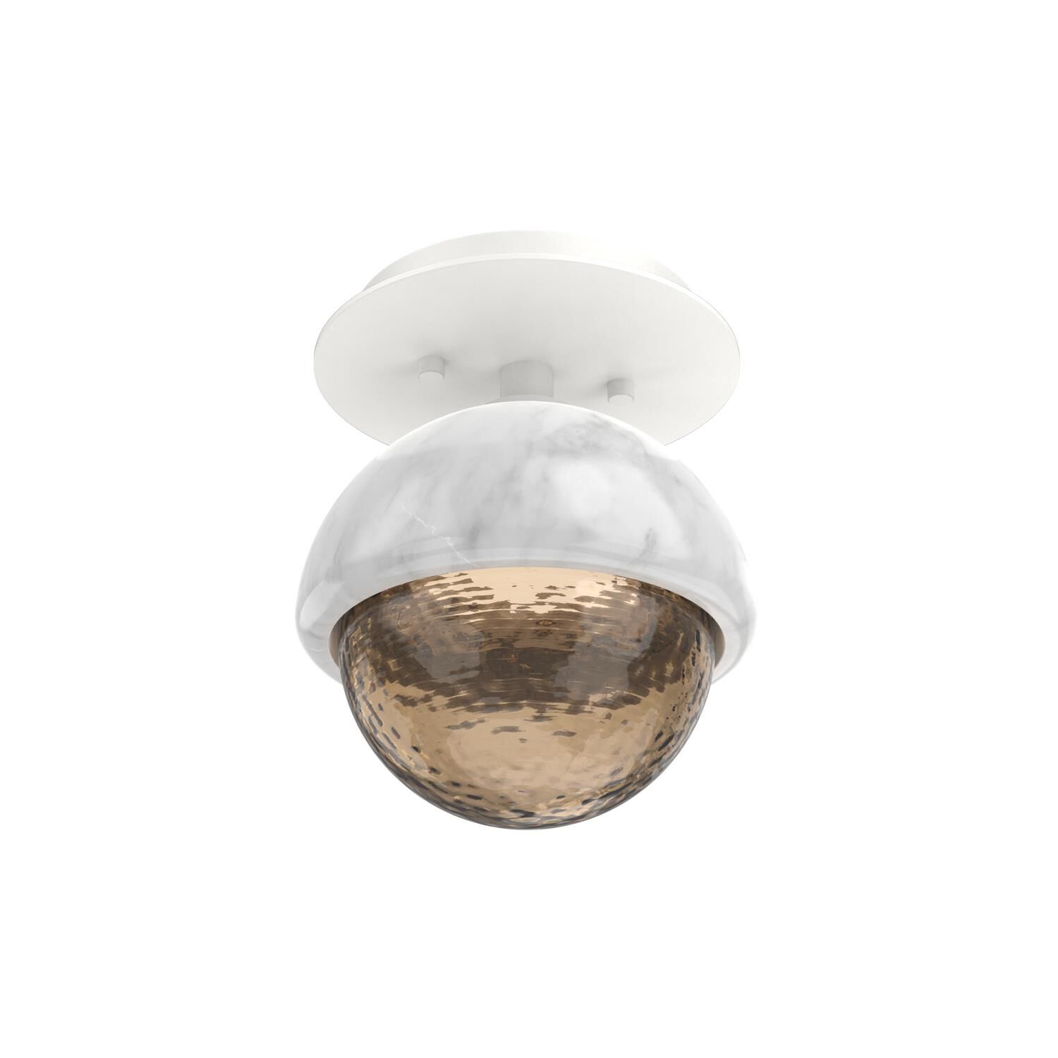 Shown in Salt White finish and Bronze glass and White Marble accent