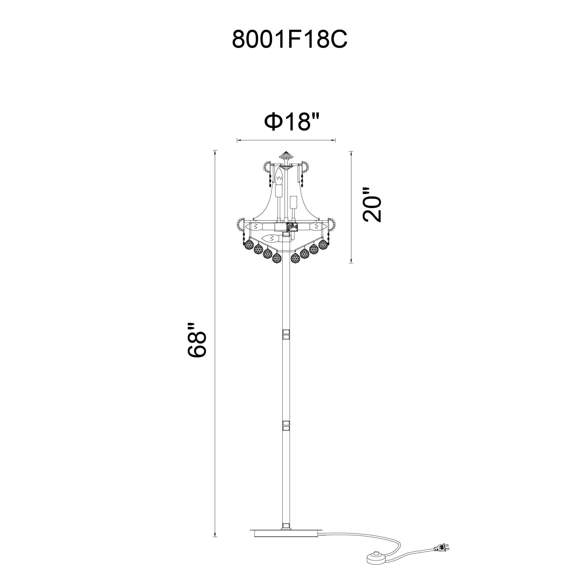 Empire 68 Inch Floor Lamp by CWI Lighting