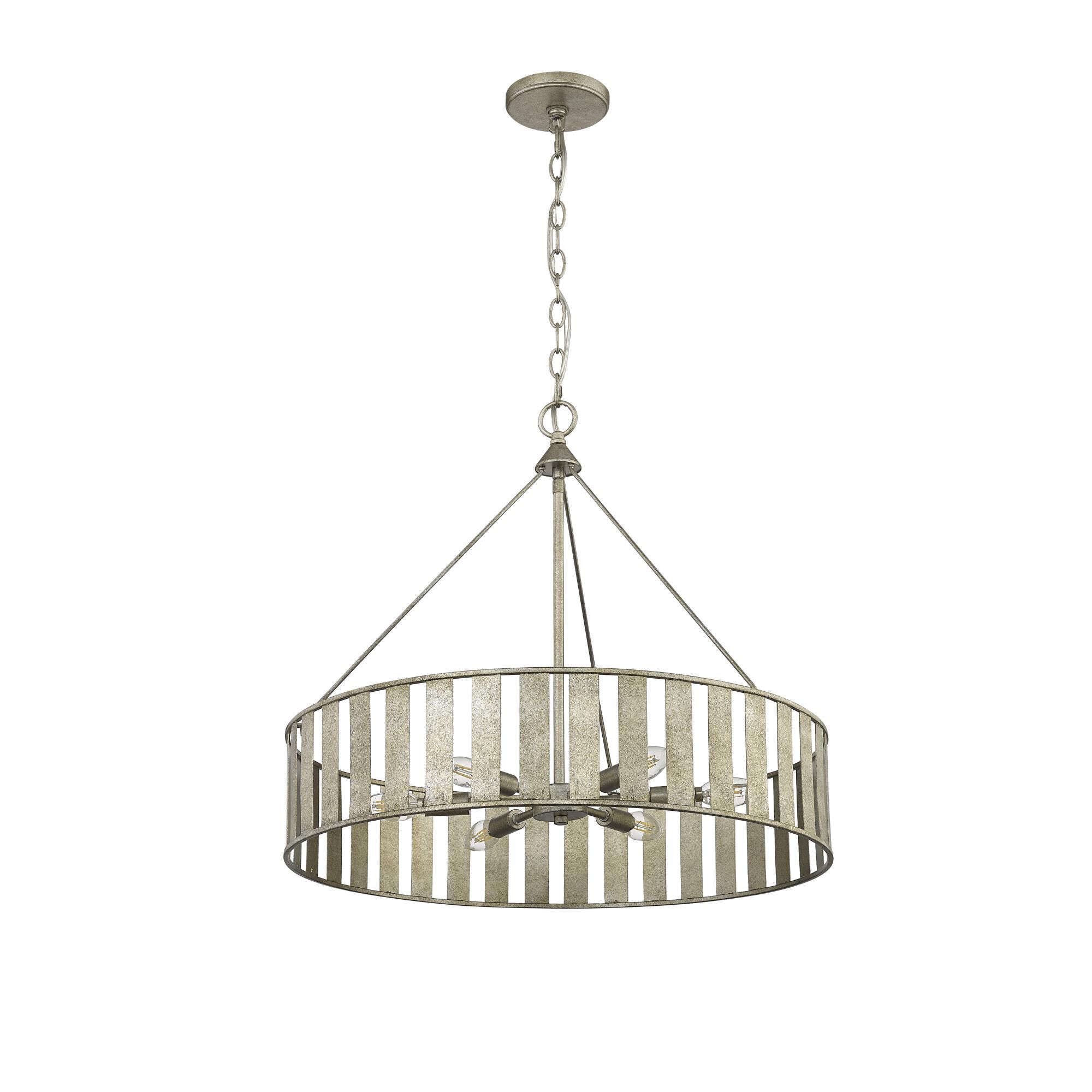 Shown in Antique Silver finish and Steel shade