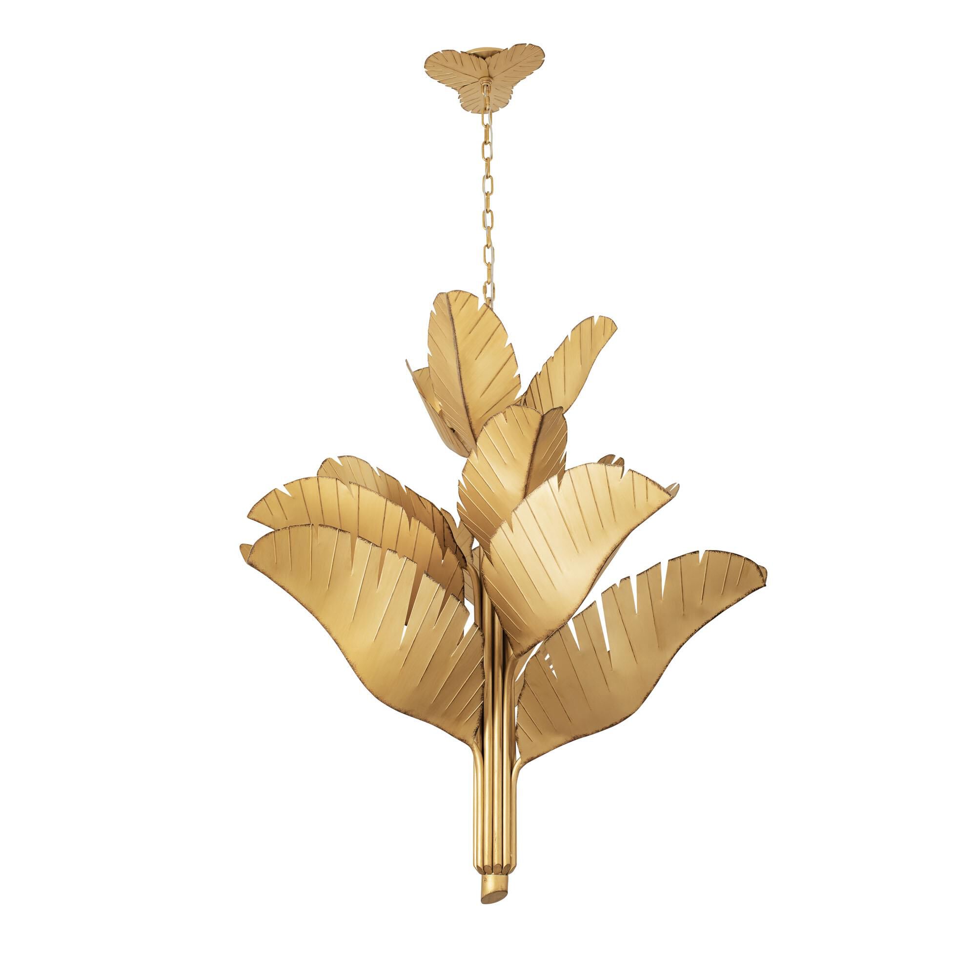 Banana Leaf Chandelier by Varaluz