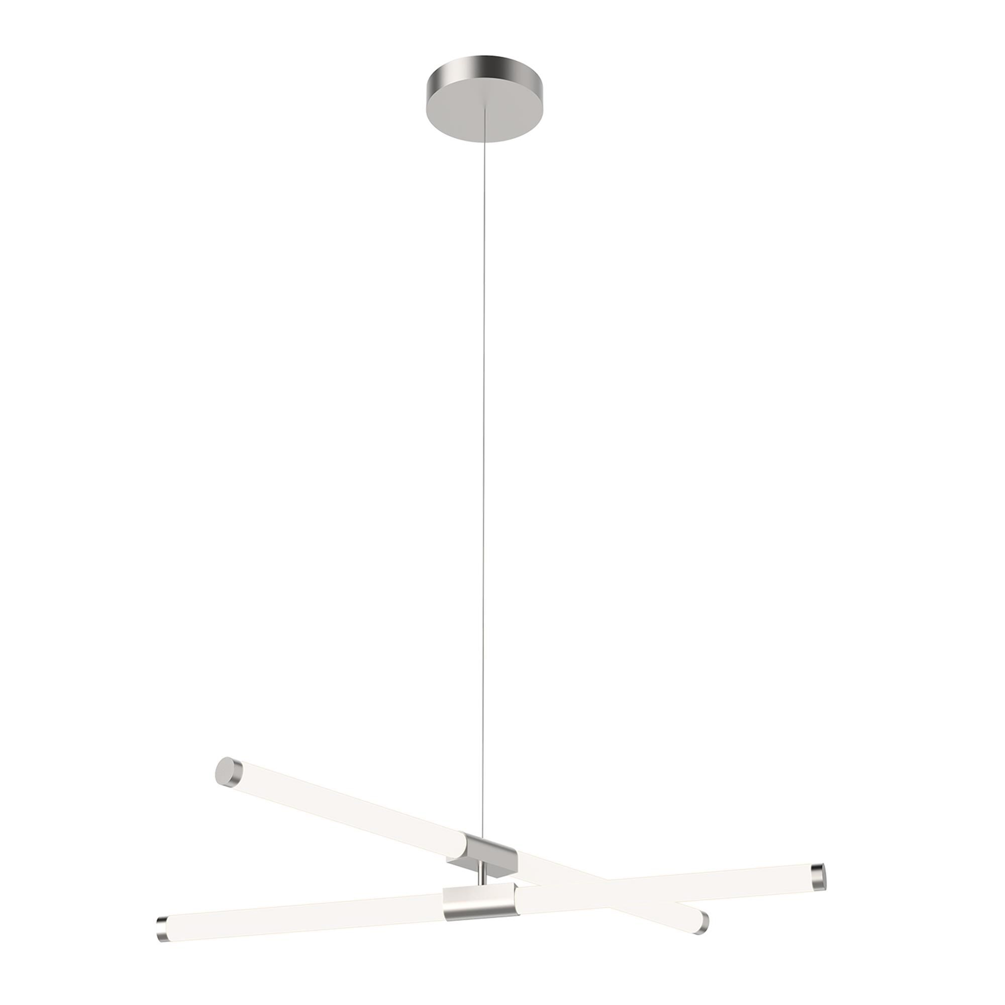 Shown in Brushed Nickel finish and Frosted Acrylic glass