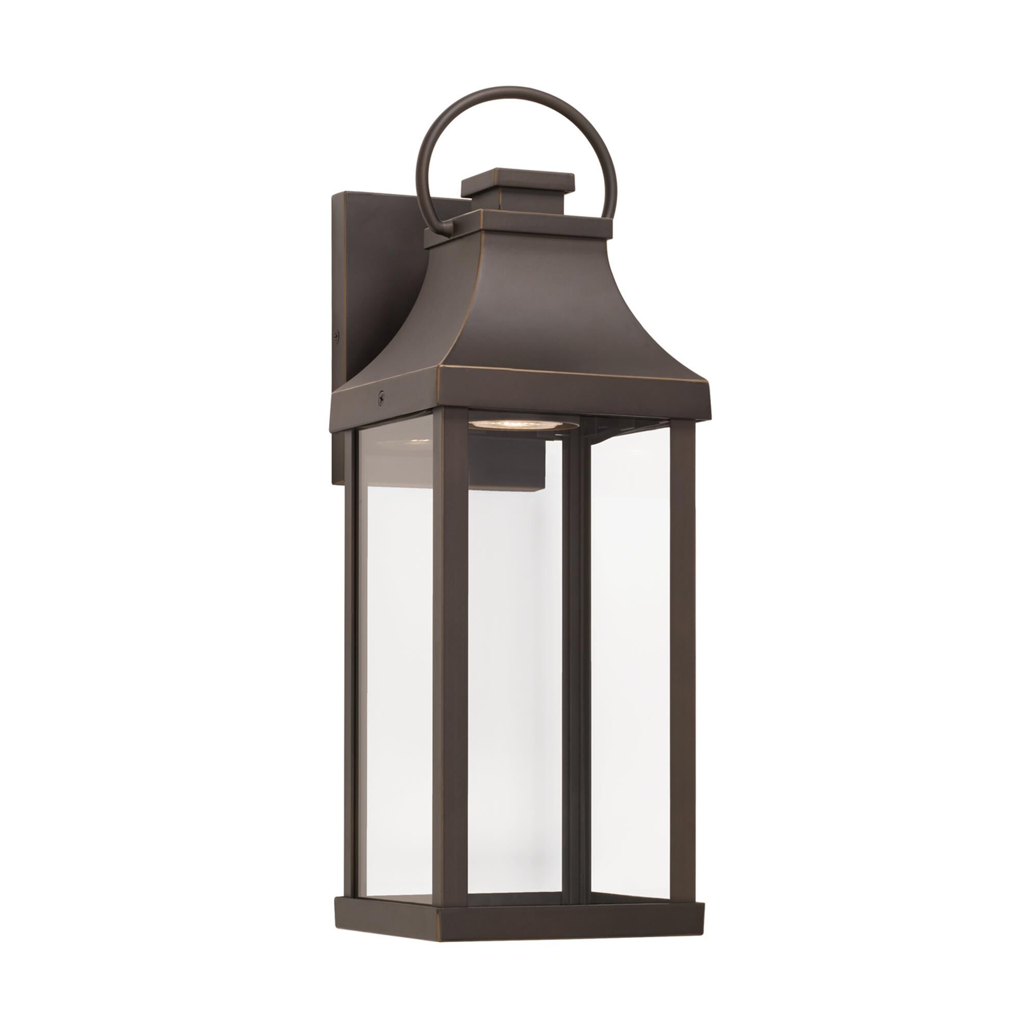 Shown in Oiled Bronze finish and Clear glass