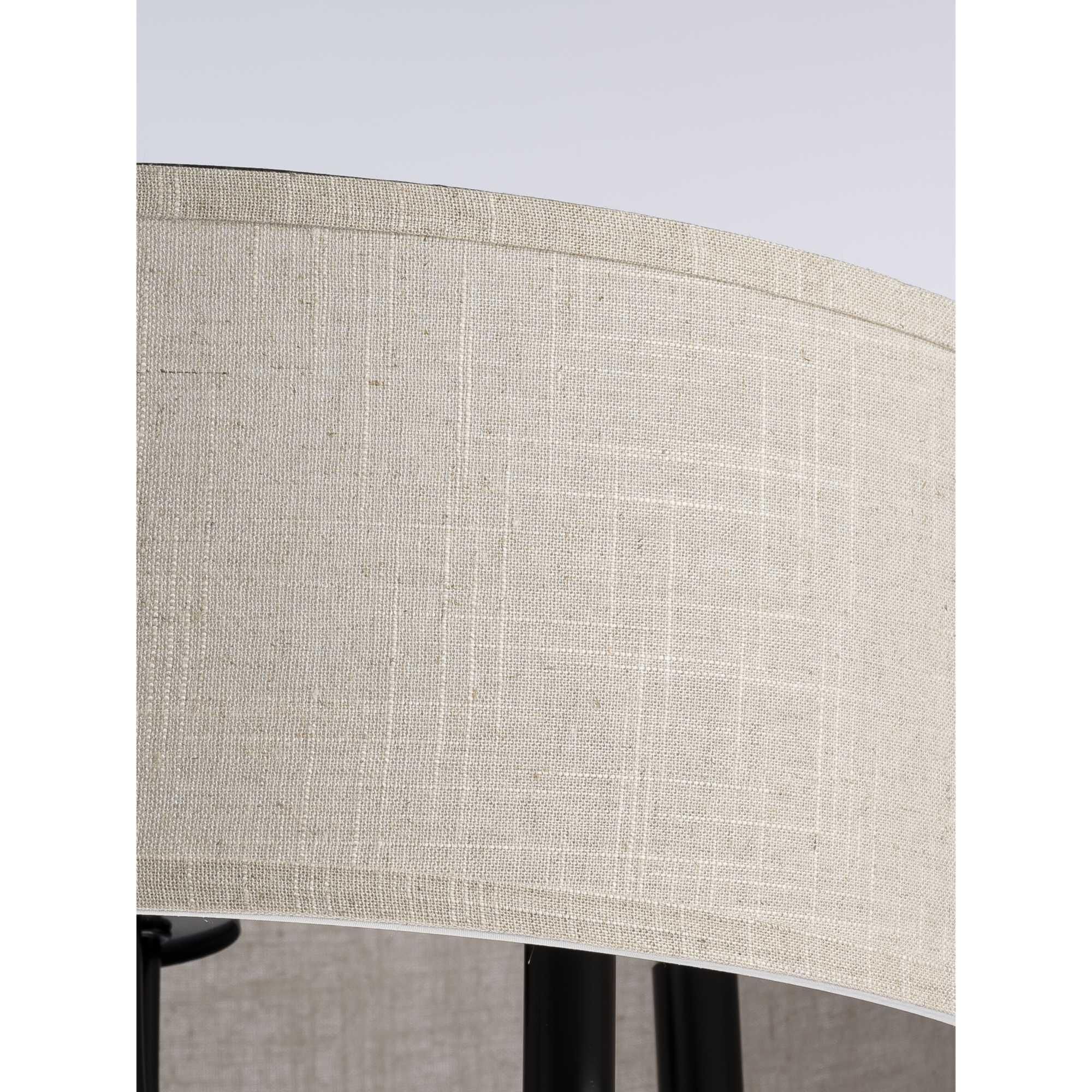 Shown in Black finish and Harvest Linen glass