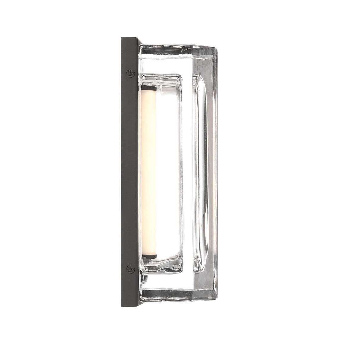 Shown in Black finish and Clear glass