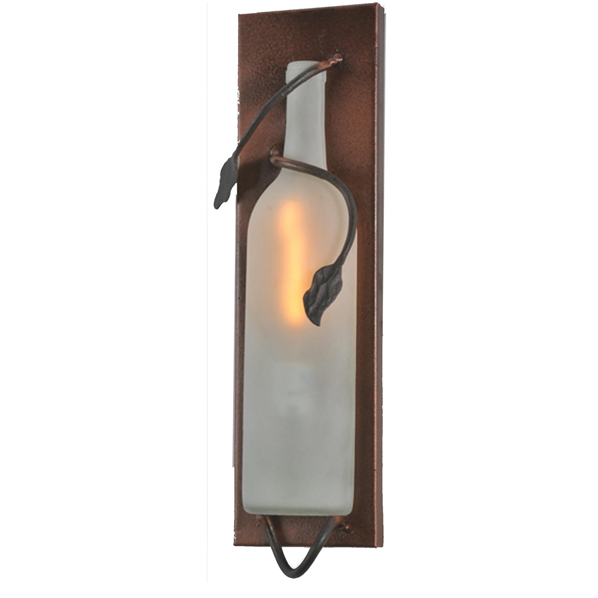 Shown in Oil Rubbed Bronze finish and Clear Sandblasted glass
