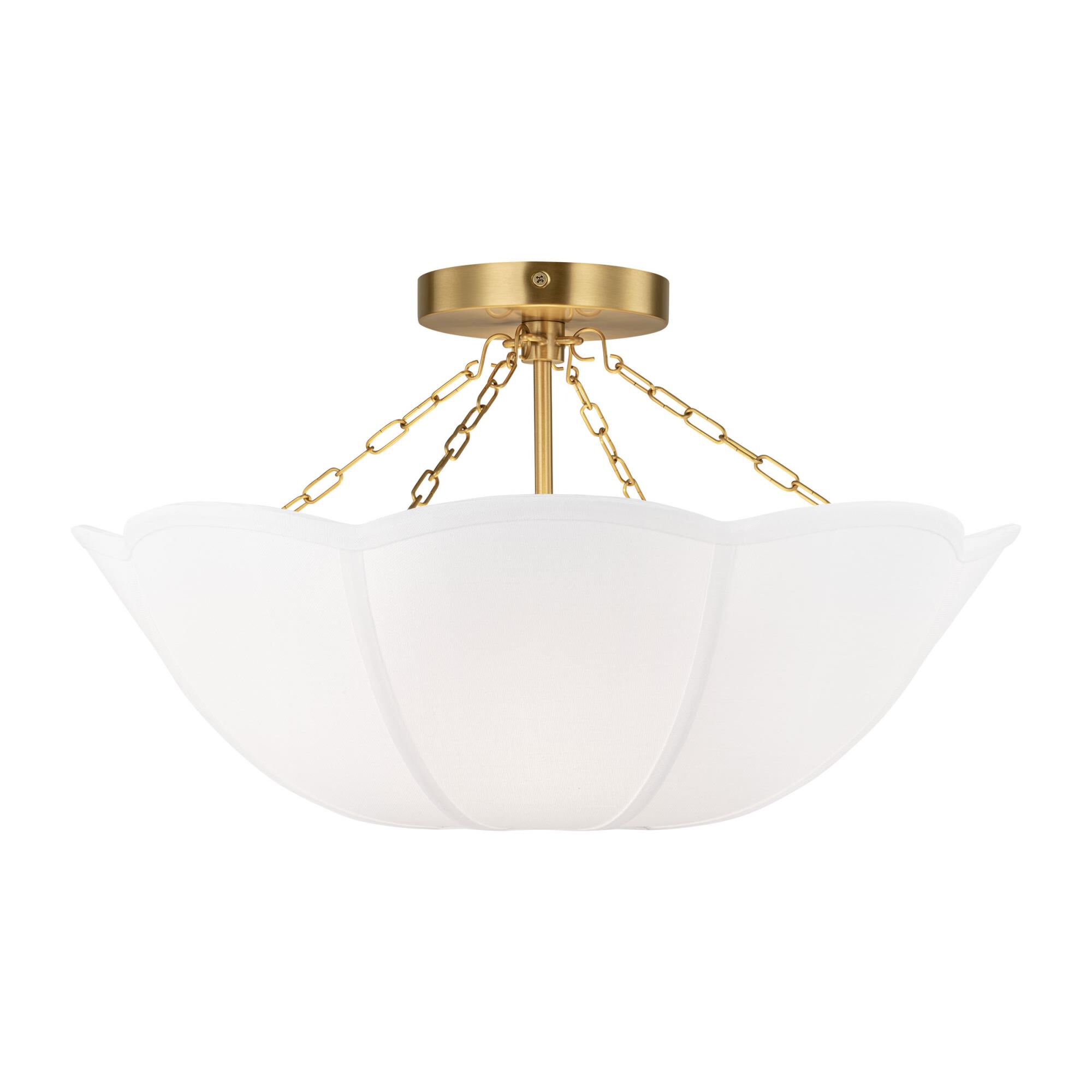 Alexa Hampton Stassi 19 Inch Semi Flush Mount by Visual Comfort Studio Collection