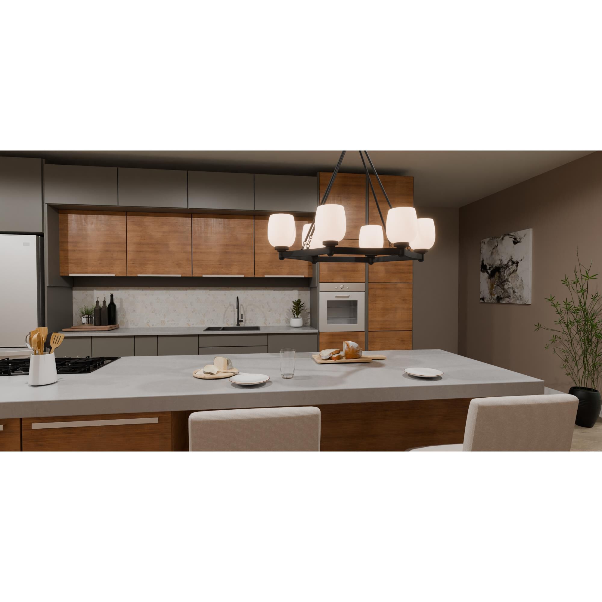 Penning 38 Inch 6 Light Linear Suspension Light by Quoizel