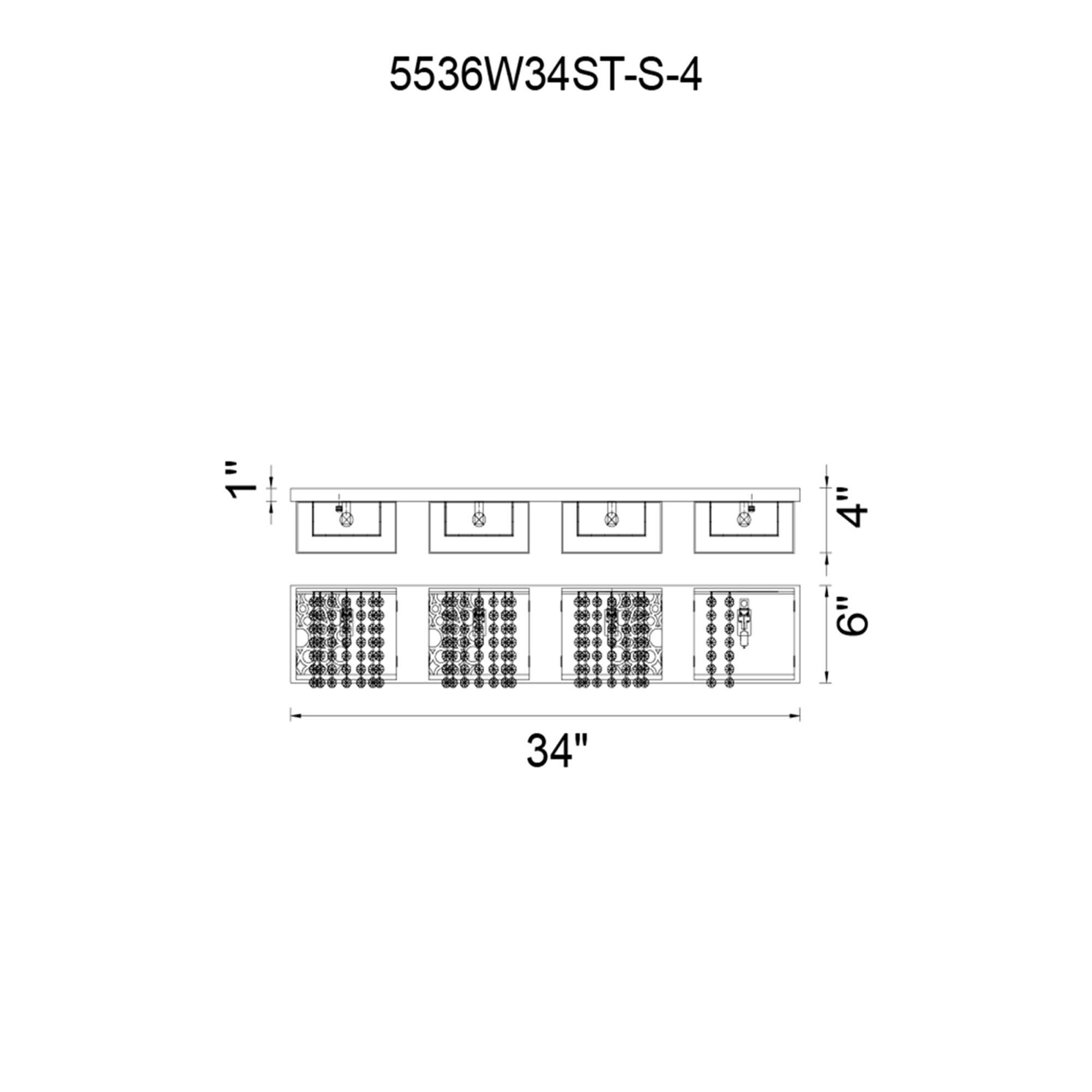 Bubbles 34 Inch 4 Light Bath Vanity Light by CWI Lighting