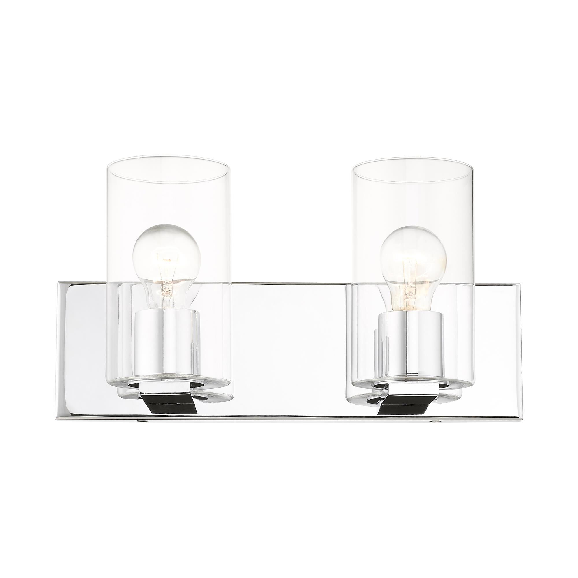 Shown in Polished Chrome finish and Clear glass and Clear Glass shade