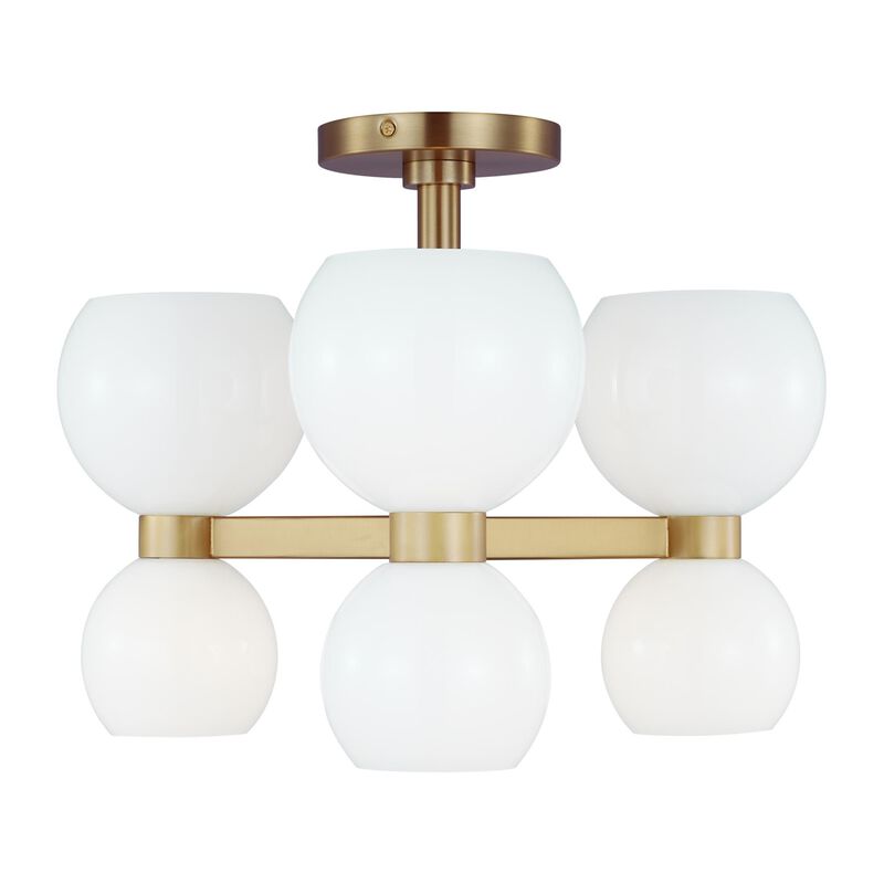 Kate Spade New York Londyn 20 Inch 6 Light Semi Flush Mount by Visual Comfort Studio