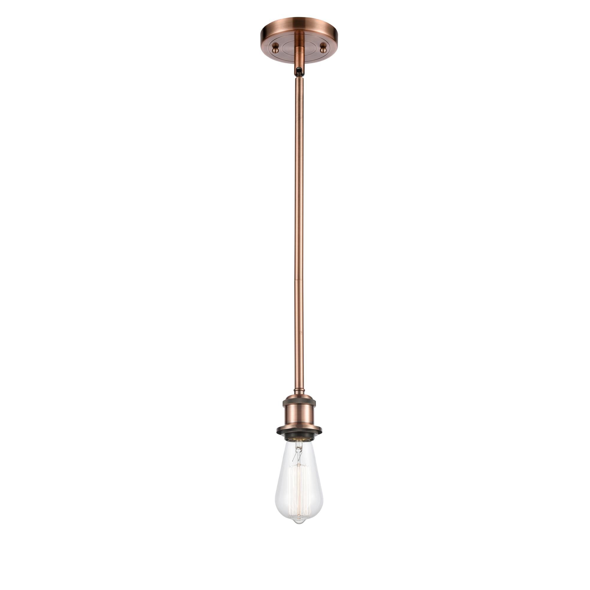 Shown in Antique Copper finish and Polished Chrome shade