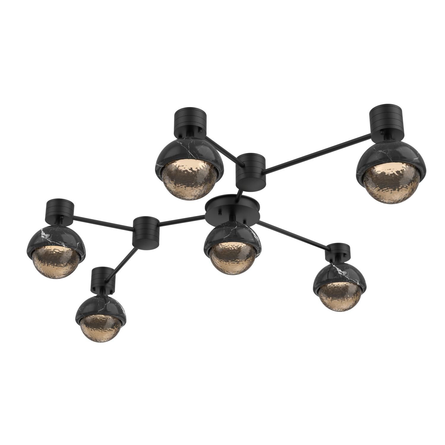 Shown in Matte Black finish and Bronze glass and Black Marble accent