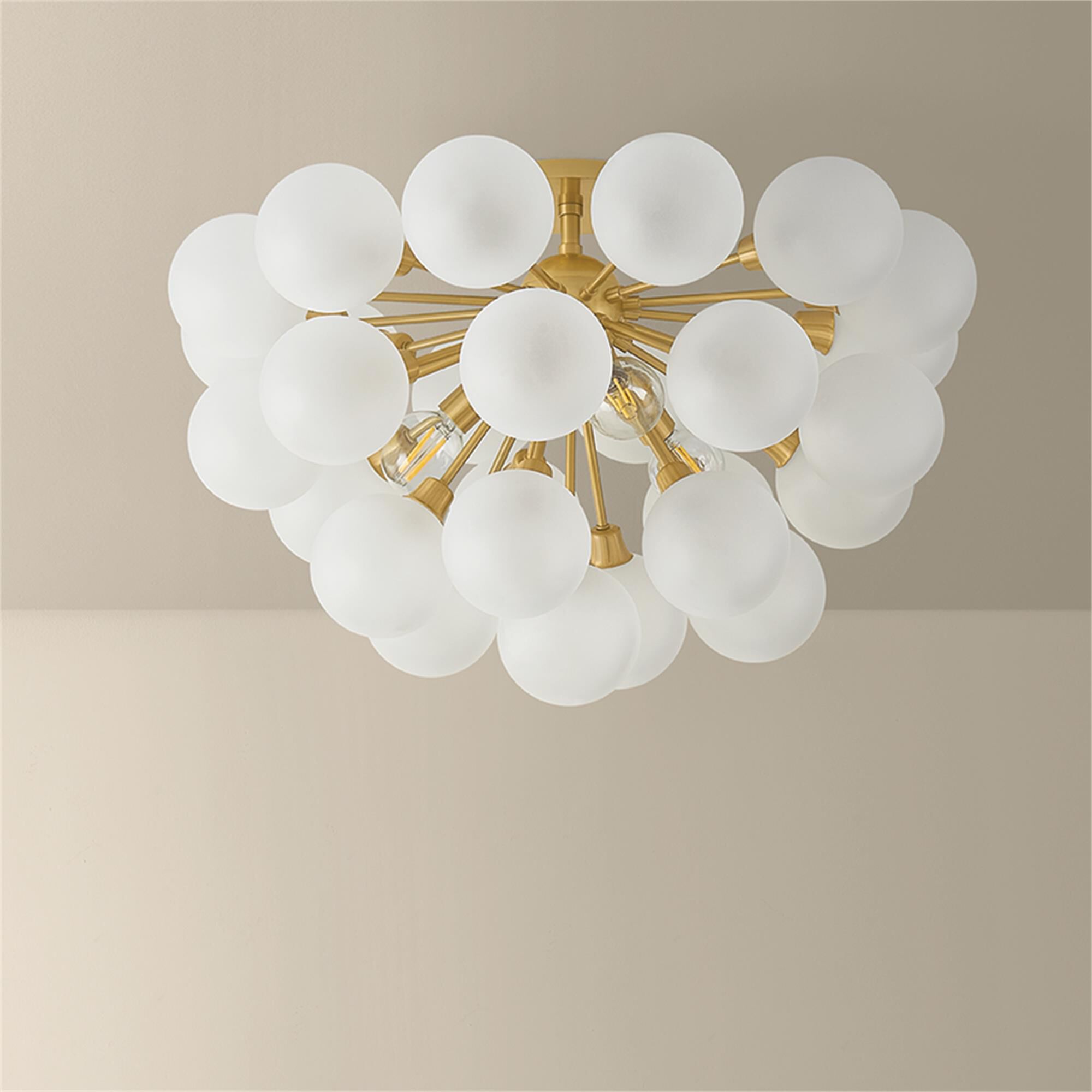 Antoneta 20 Inch 3 Light Semi Flush Mount,