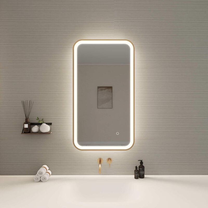 Harmoni 36 Inch Rectangular LED Lighted Mirror by Elegant Decor