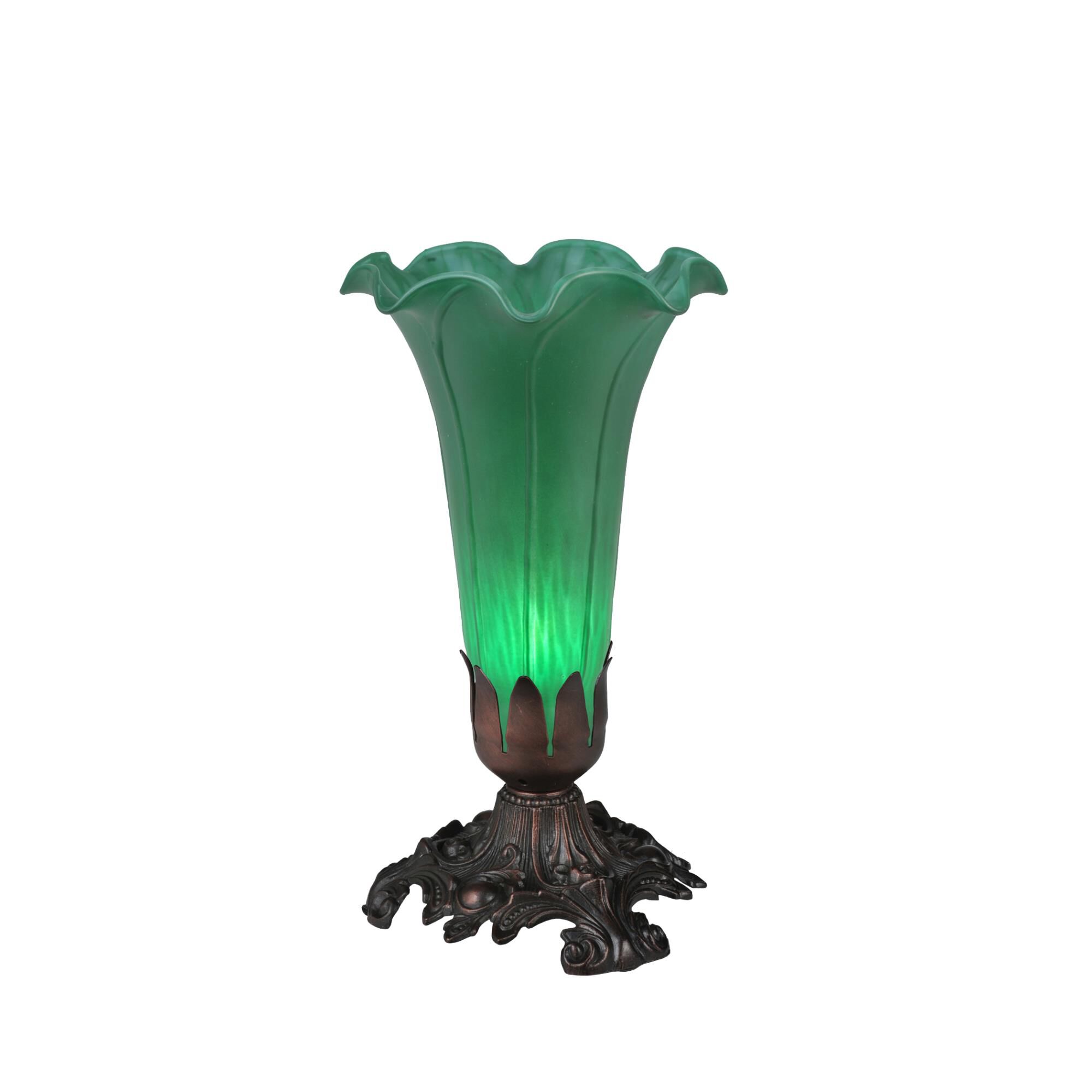 Green Pond Lily 8 Inch Accent Lamp by Meyda Lighting