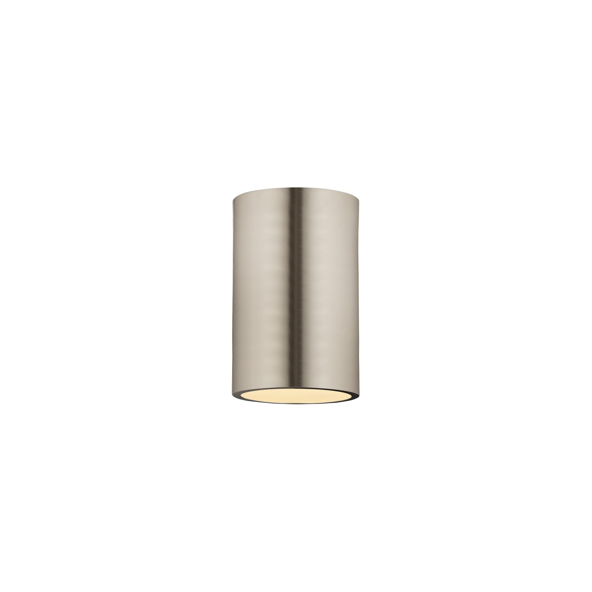 Shown in Brushed Nickel finish and Steel glass and Steel shade