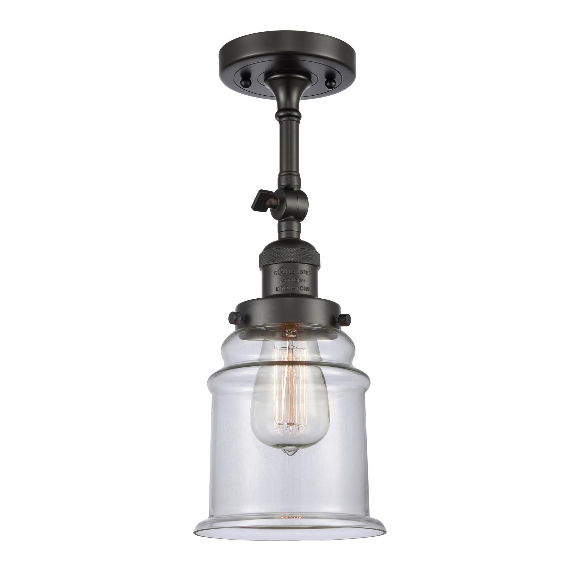 Shown in Oil Rubbed Bronze finish and Clear glass and None accent