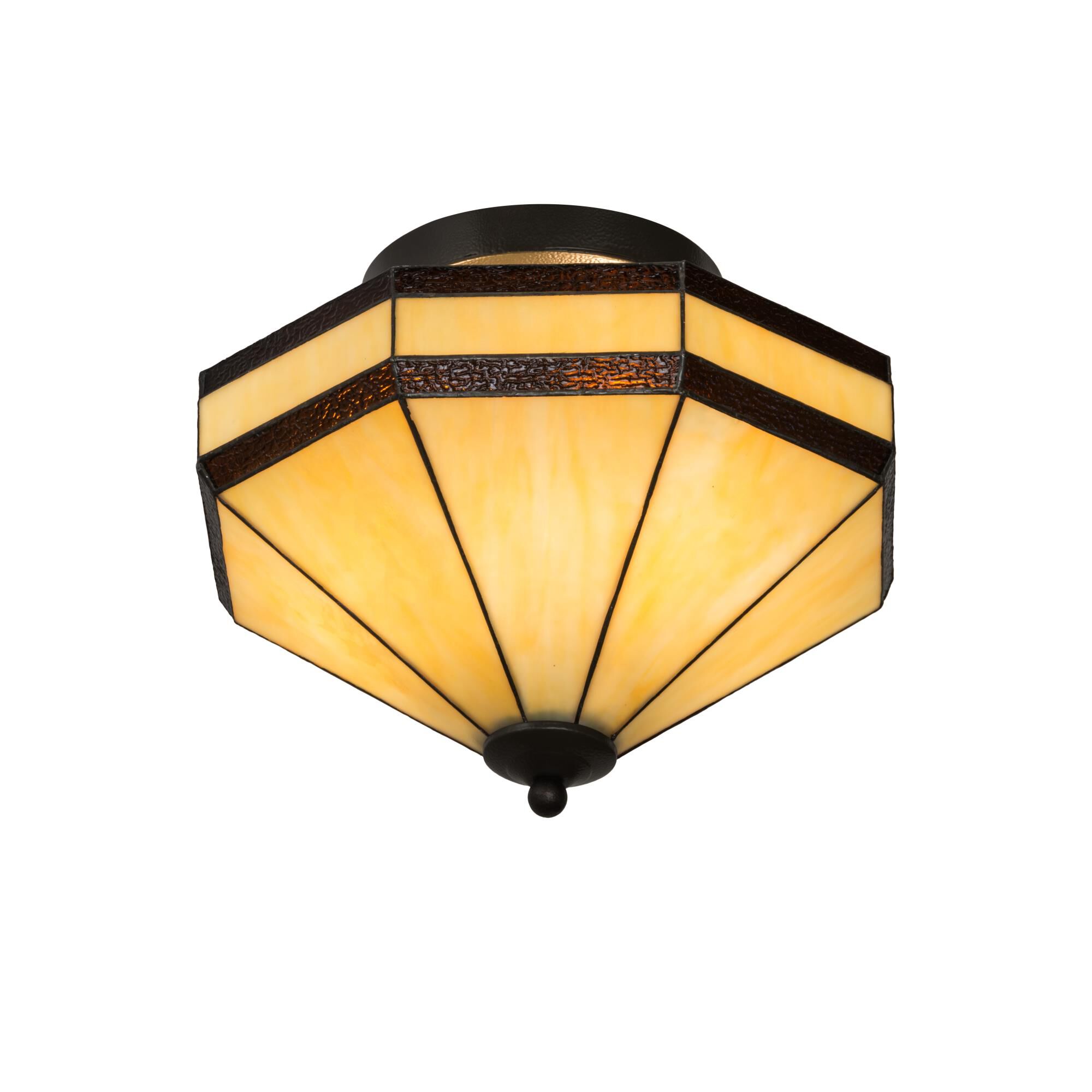 14 Inch 3 Light Semi Flush Mount by Meyda Lighting