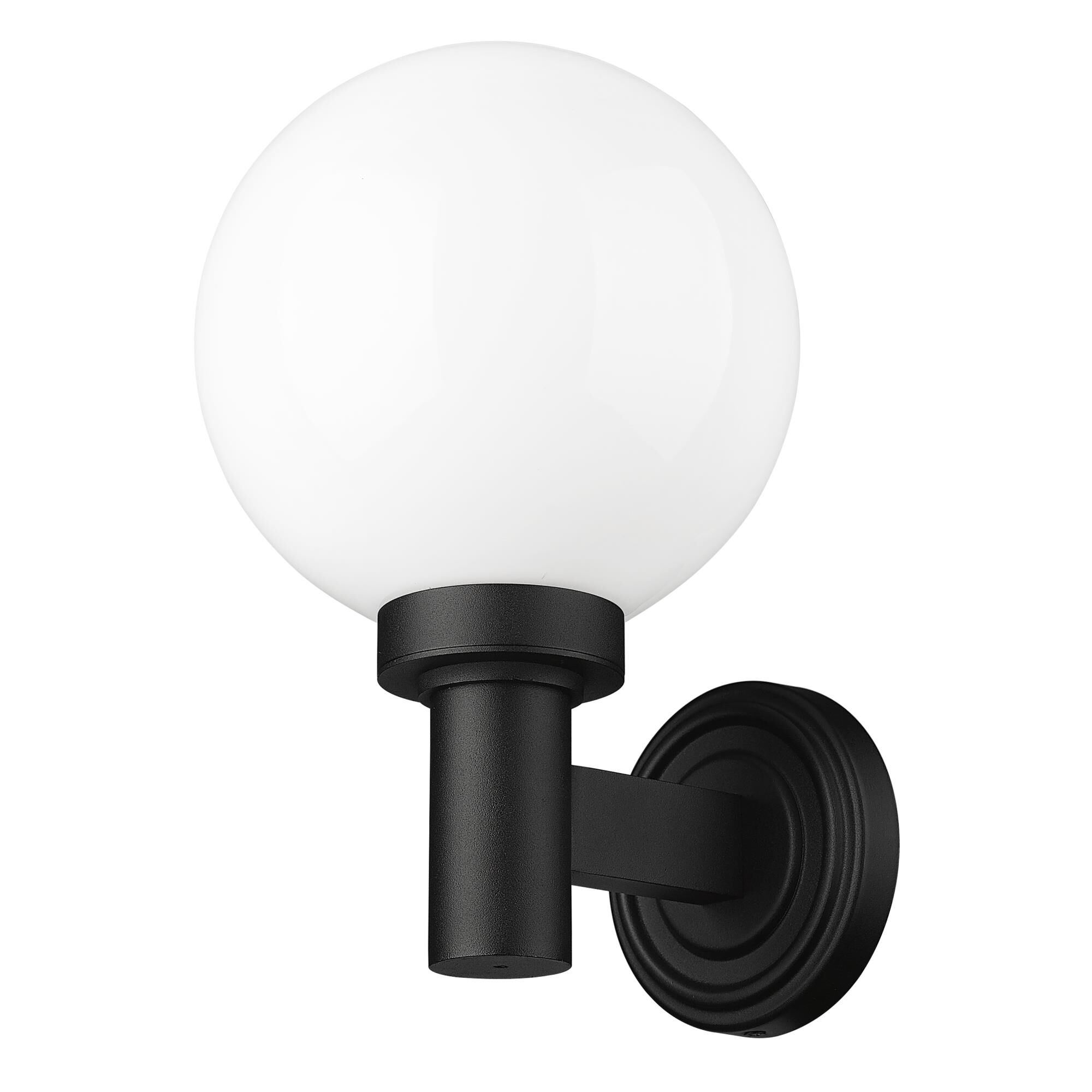 Shown in Black finish and Opal glass