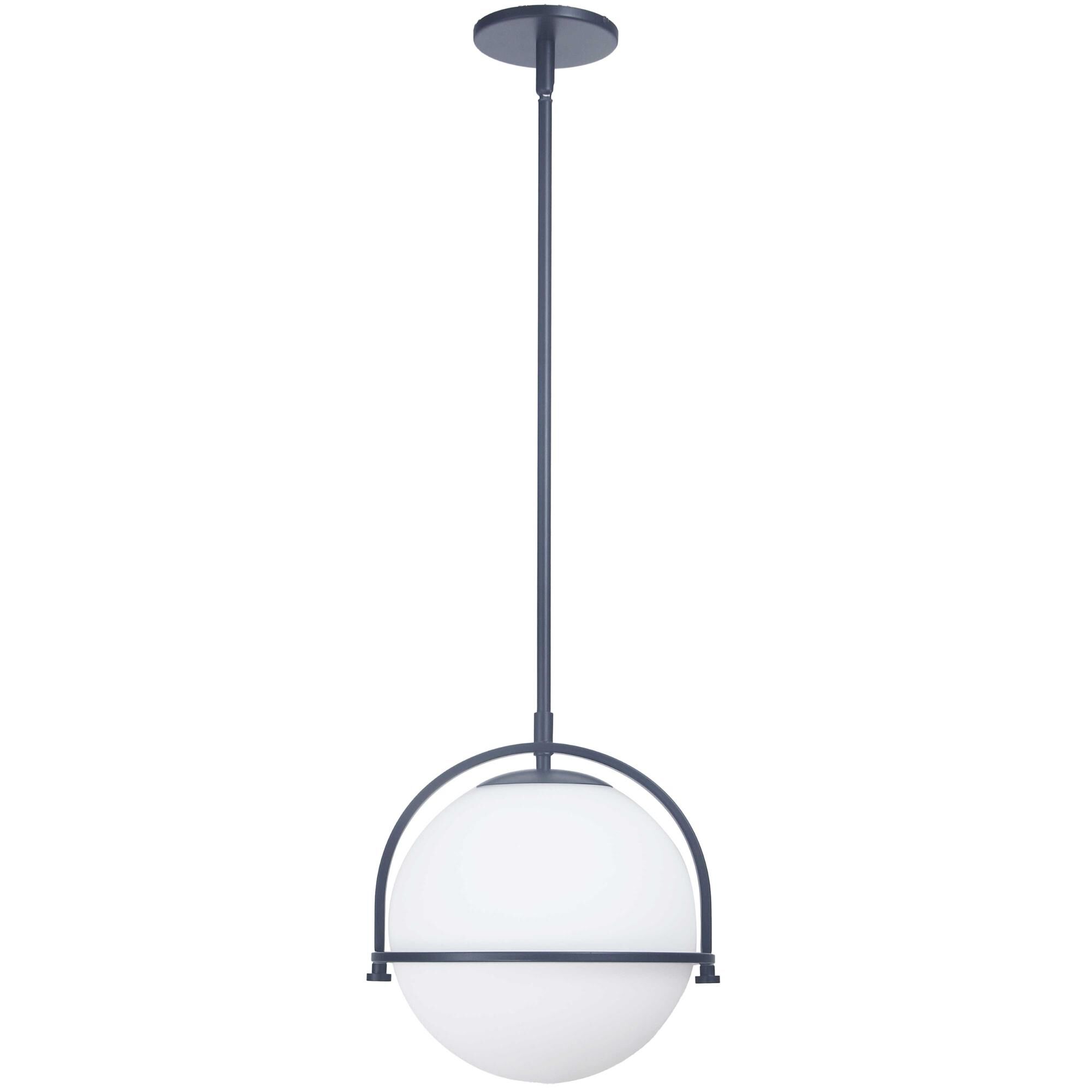 Shown in Matte Black finish and White shade