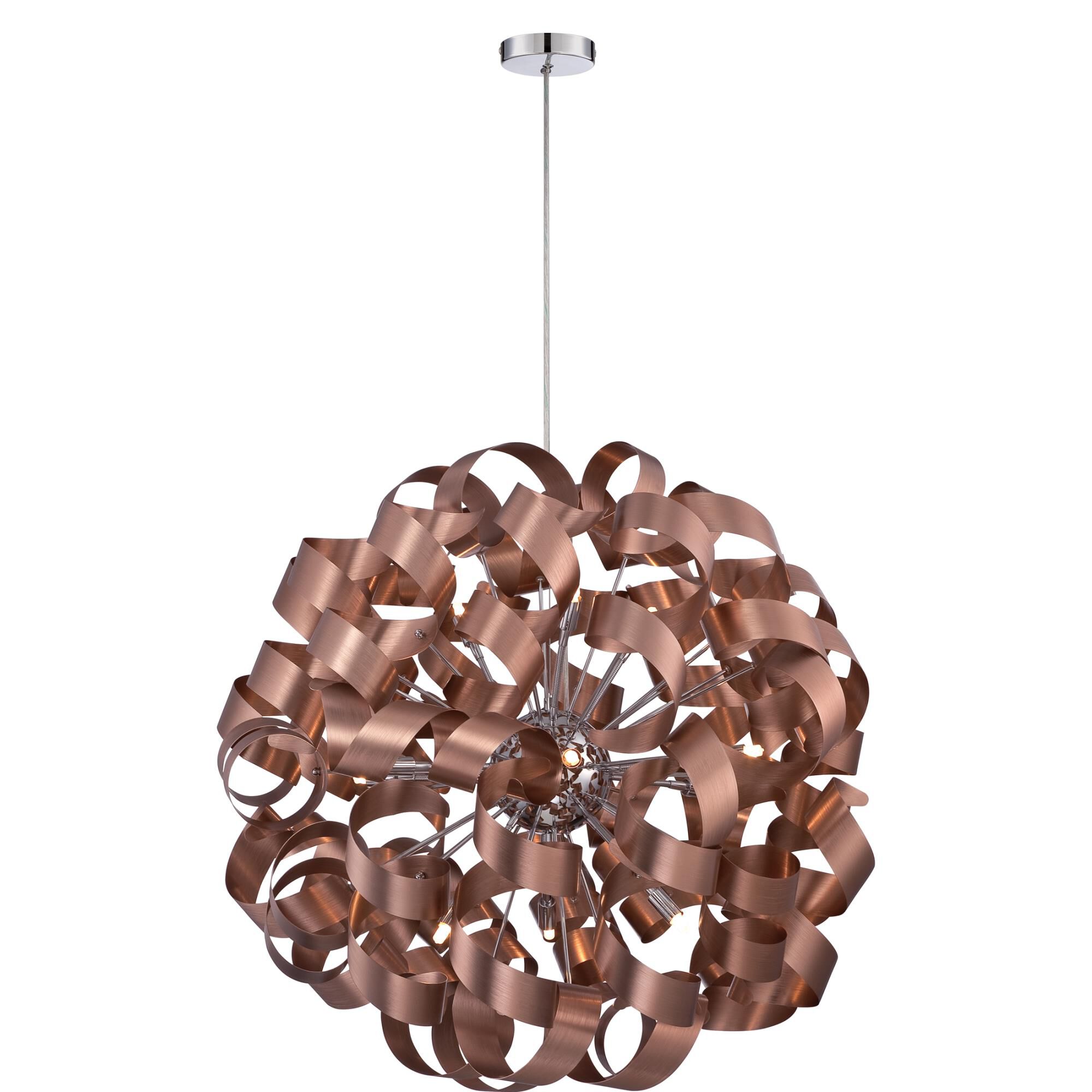 Platinum Collection Ribbons 31 Inch Large Pendant by Quoizel