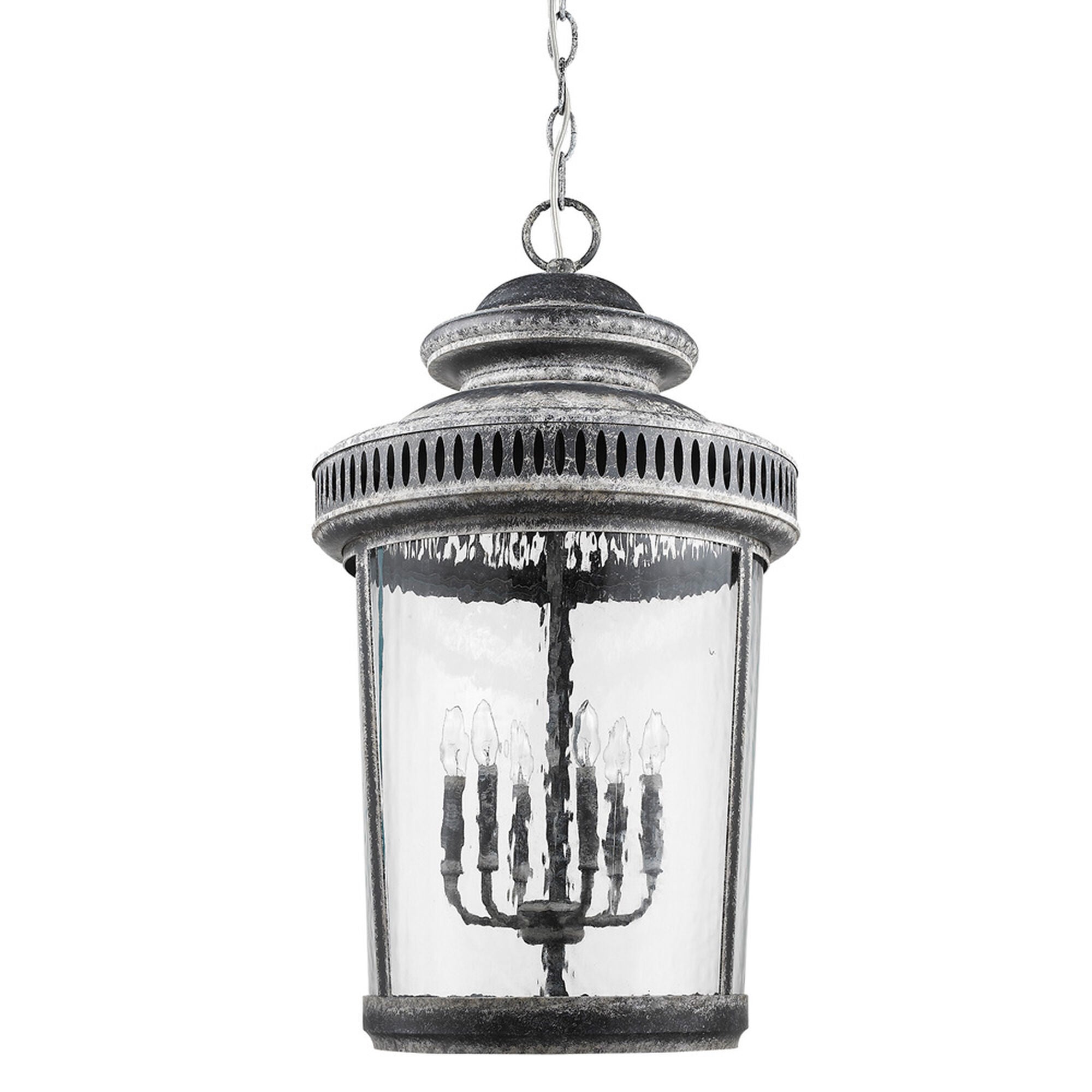 Shown in Antique Lead finish and Clear Water glass and Clear Glass Panes shade