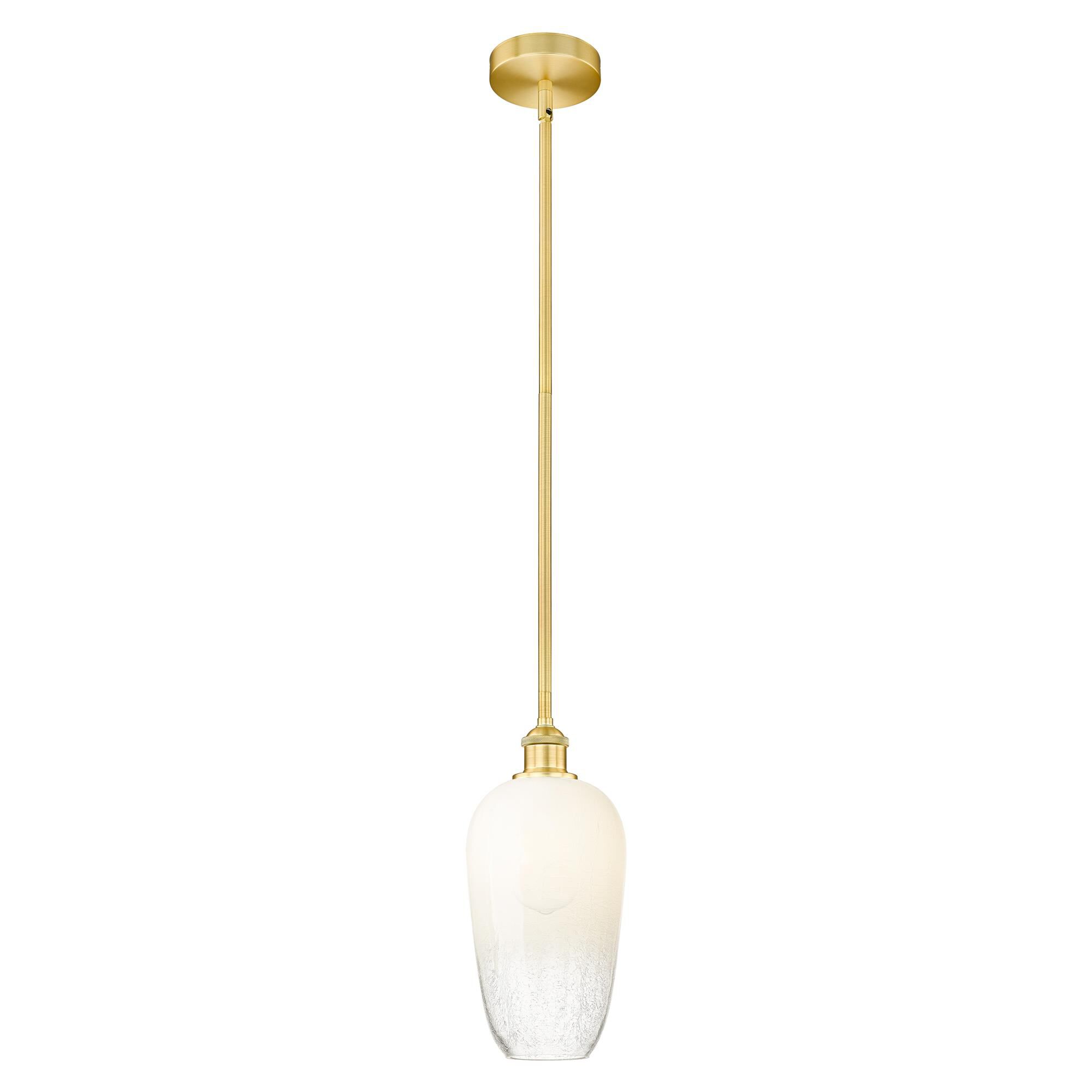 Shown in Satin Gold finish and Opal glass