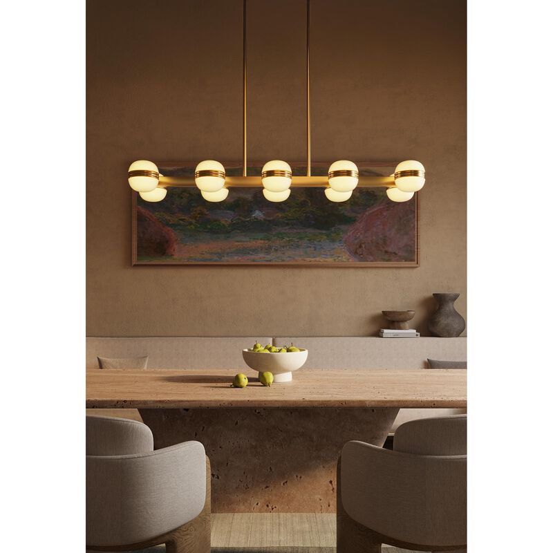 Peyton Fox Selene Medium Linear Chandelier by Kuzco