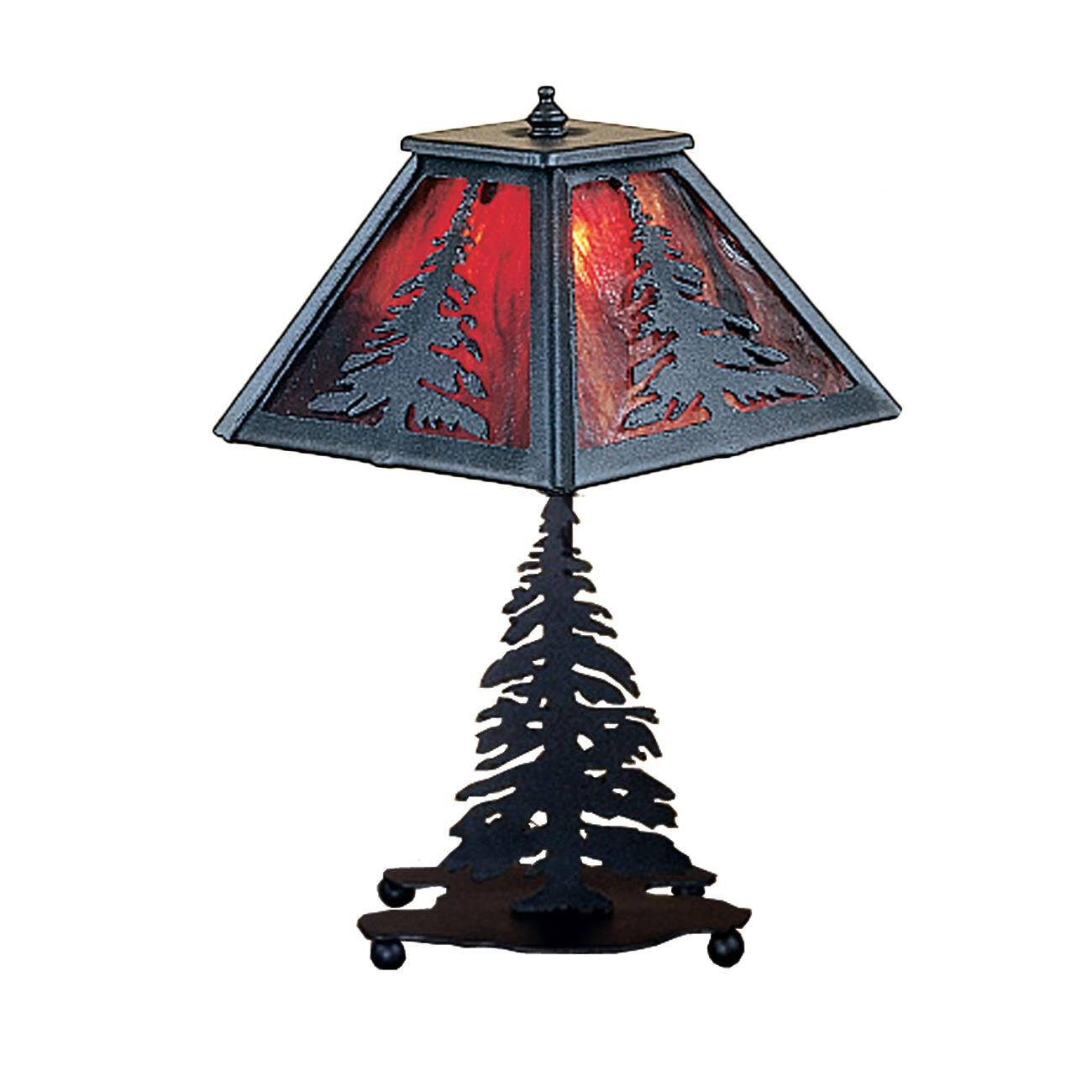 Shown in Black finish and Burgundy glass