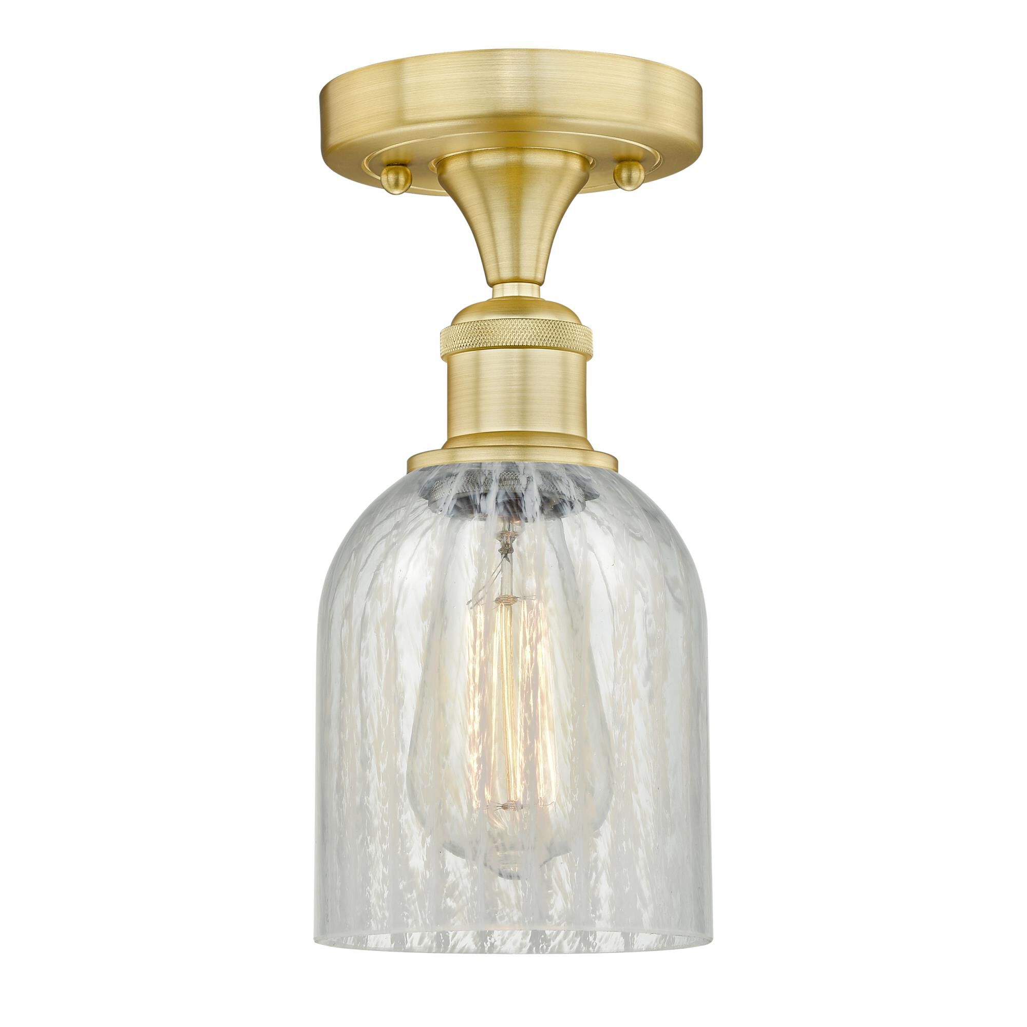 Shown in Satin Gold finish and Mouchette glass