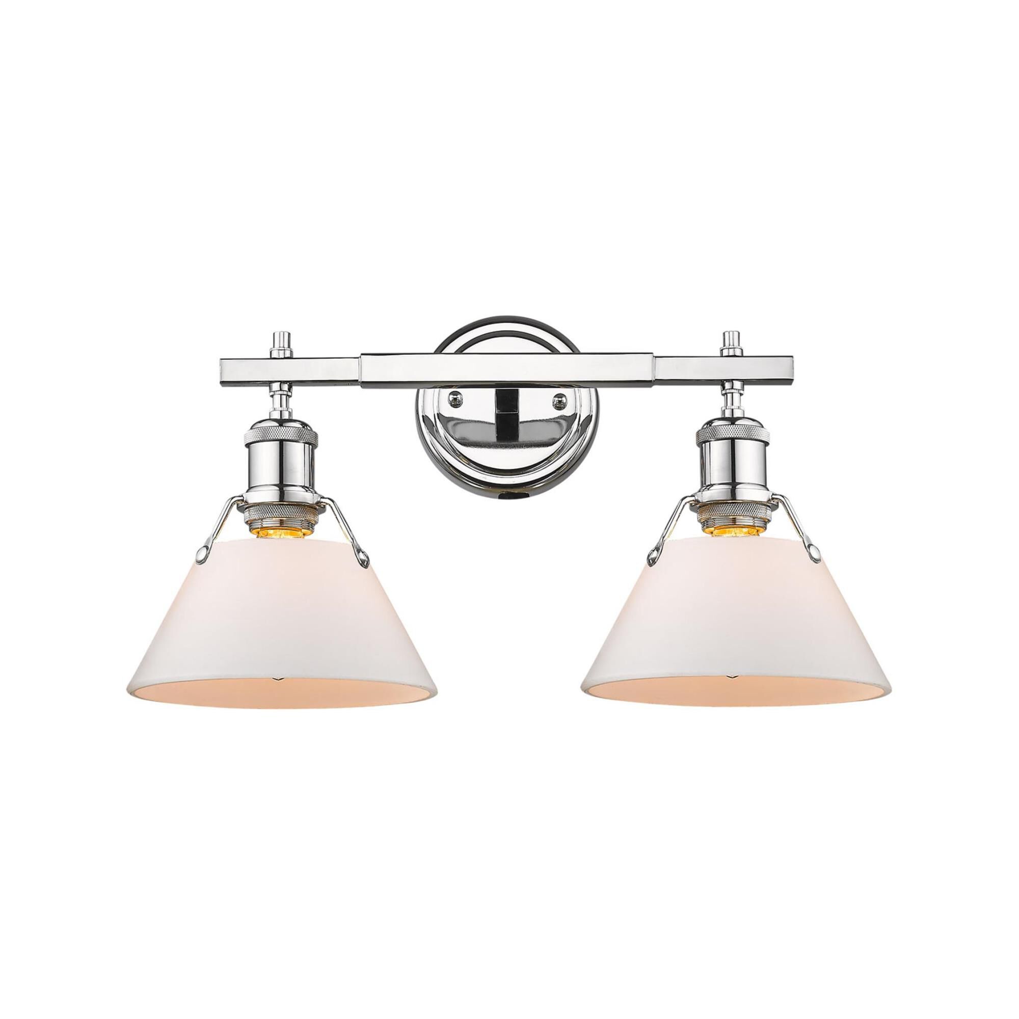 Shown in Chrome finish and Opal glass and Opal shade