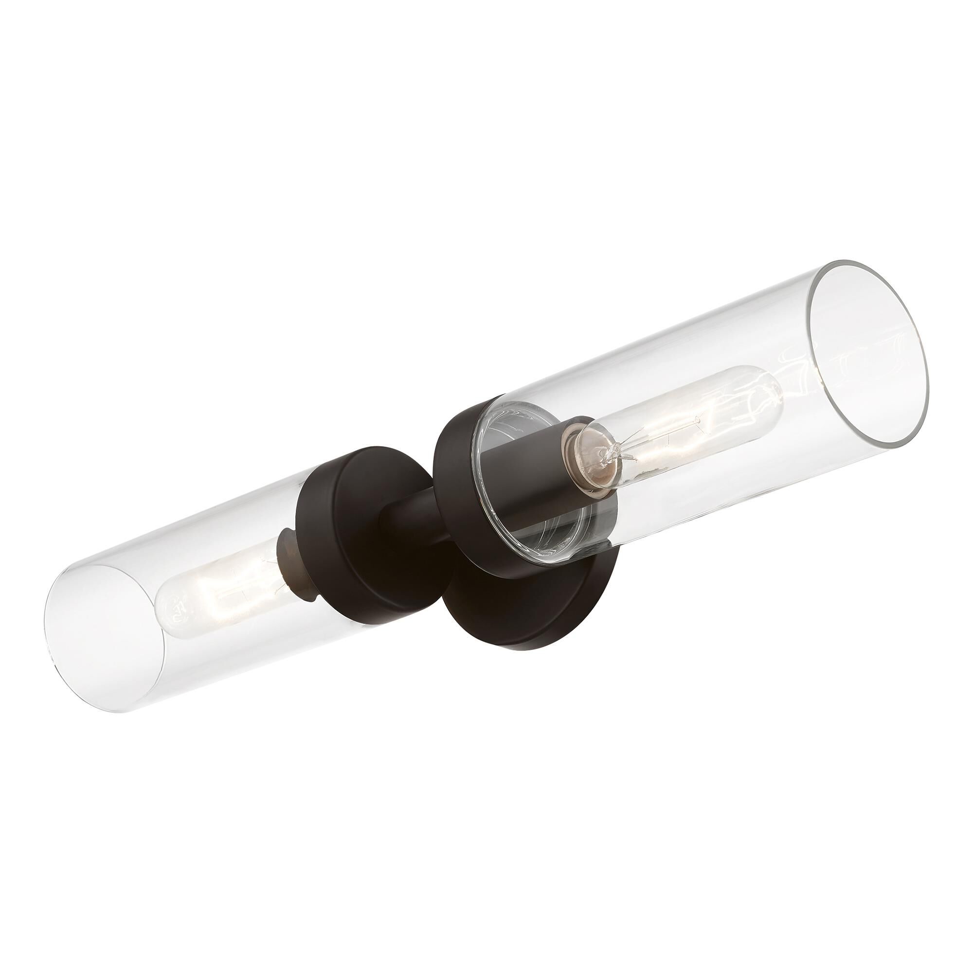 Shown in Bronze finish and Clear glass