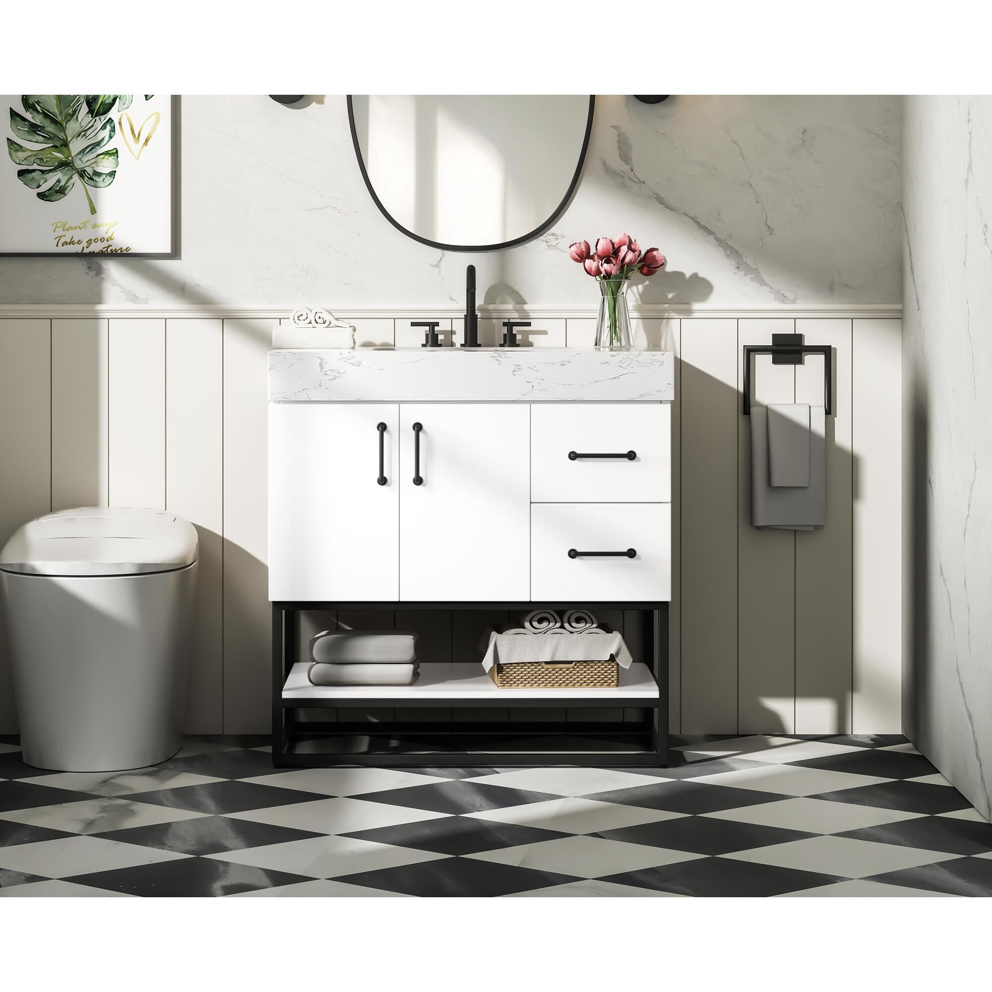Caroline 32 Inch Bath Vanity by Elegant Dcor