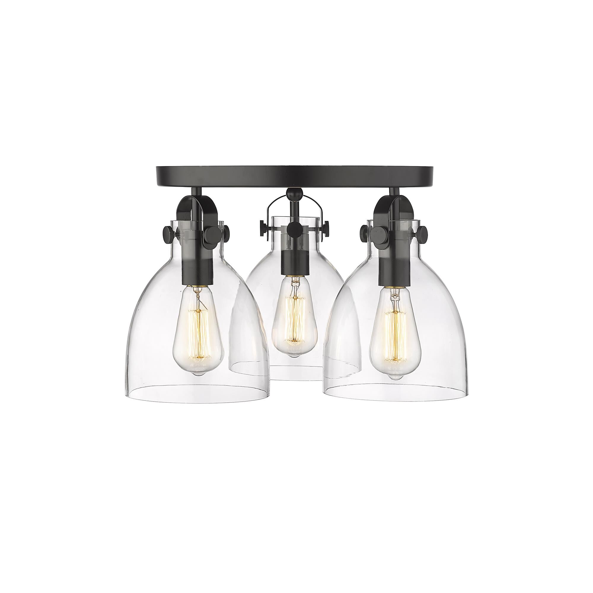 Shown in Matte Black finish and Clear glass