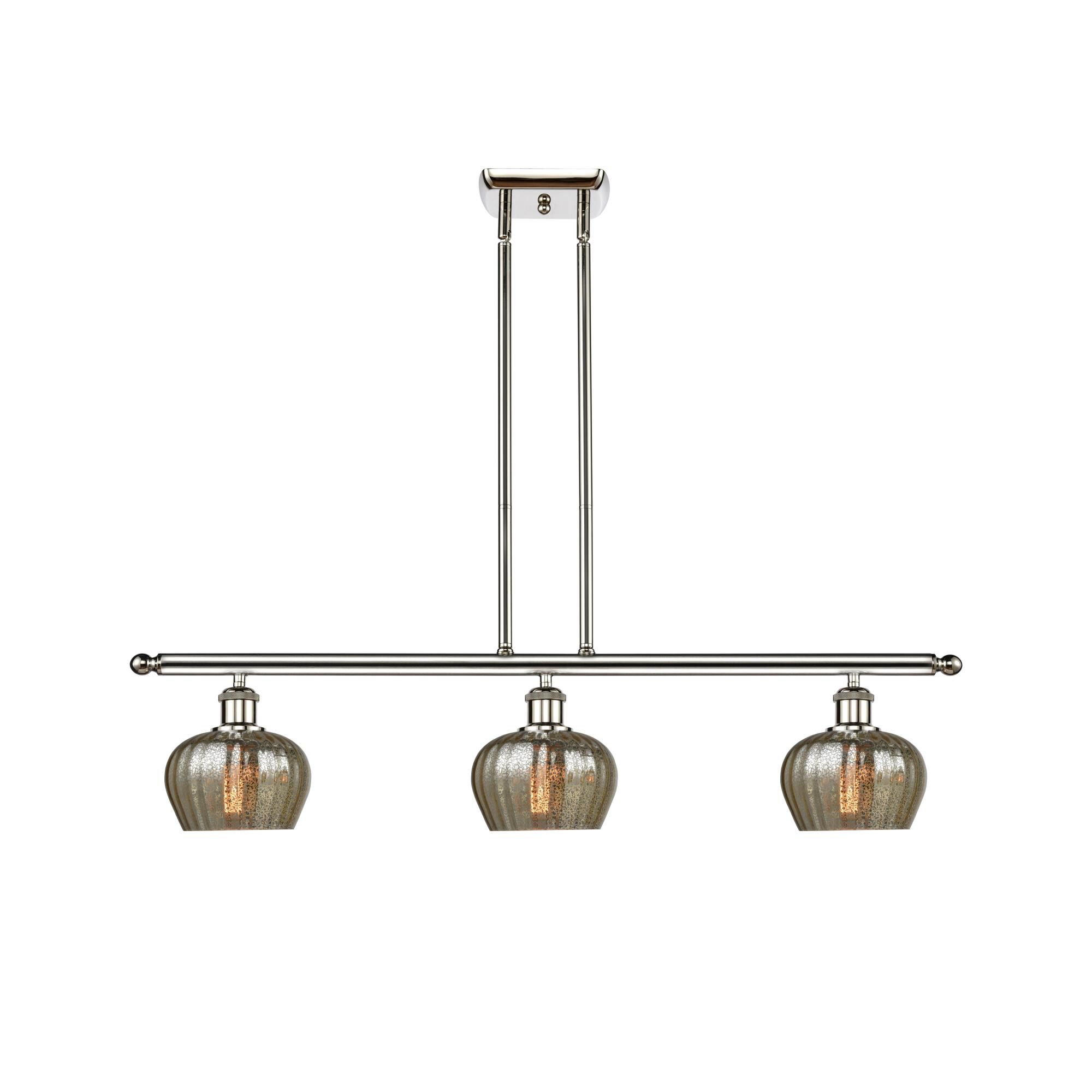 Shown in Polished Nickel finish and Bowl glass and Glass shade