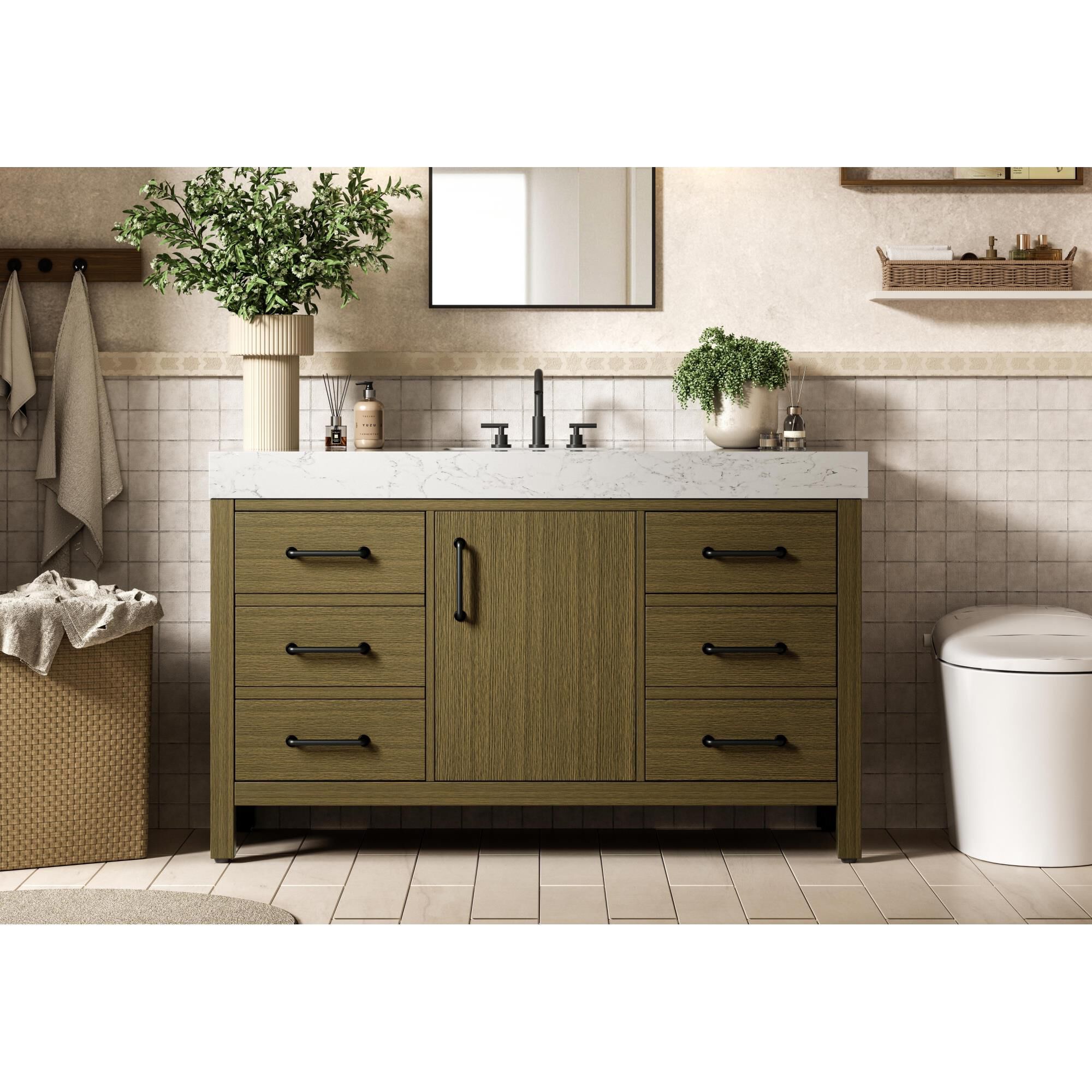 Nathan 54 Inch Bath Vanity by Elegant Dcor