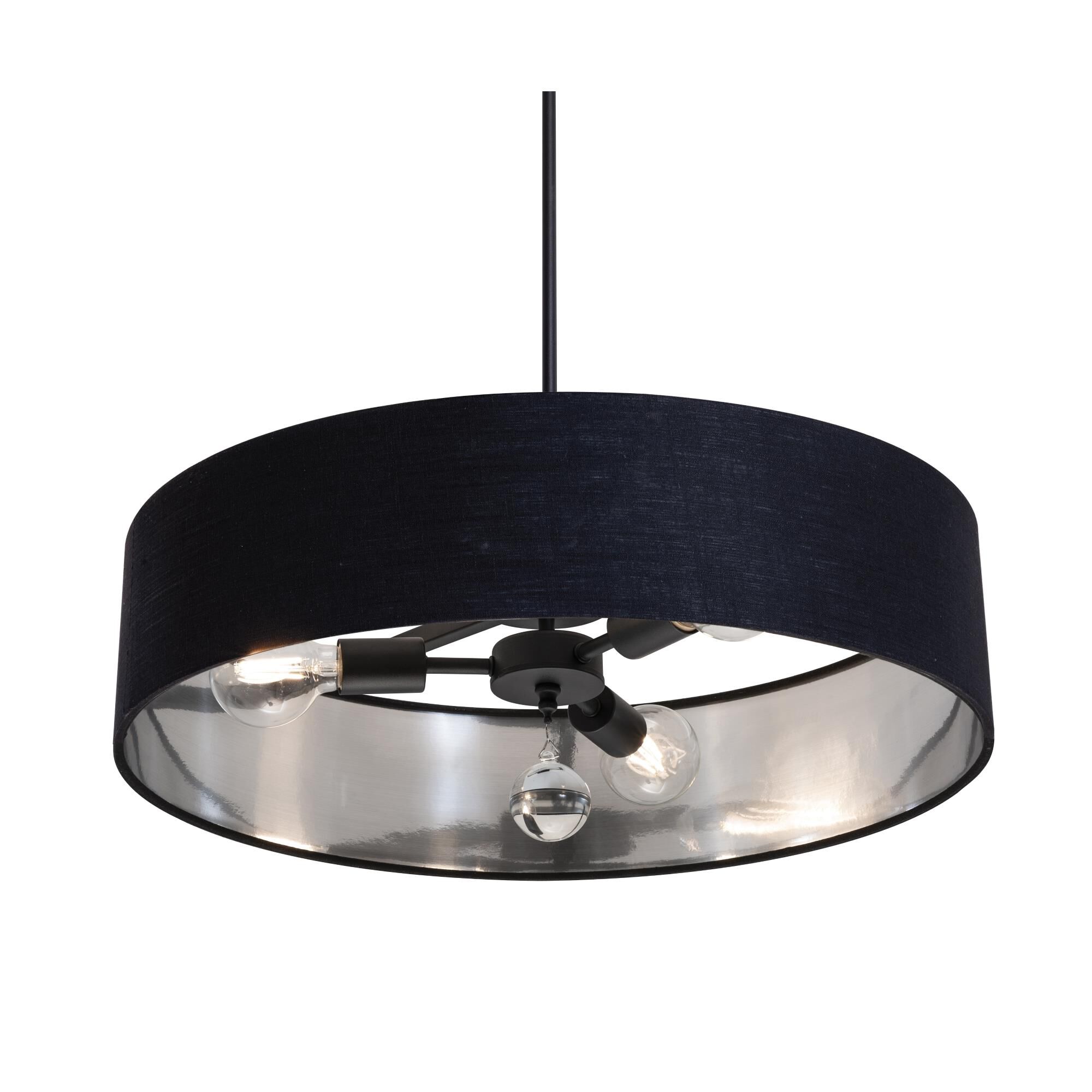 Shown in Black finish and Black/Silver shade