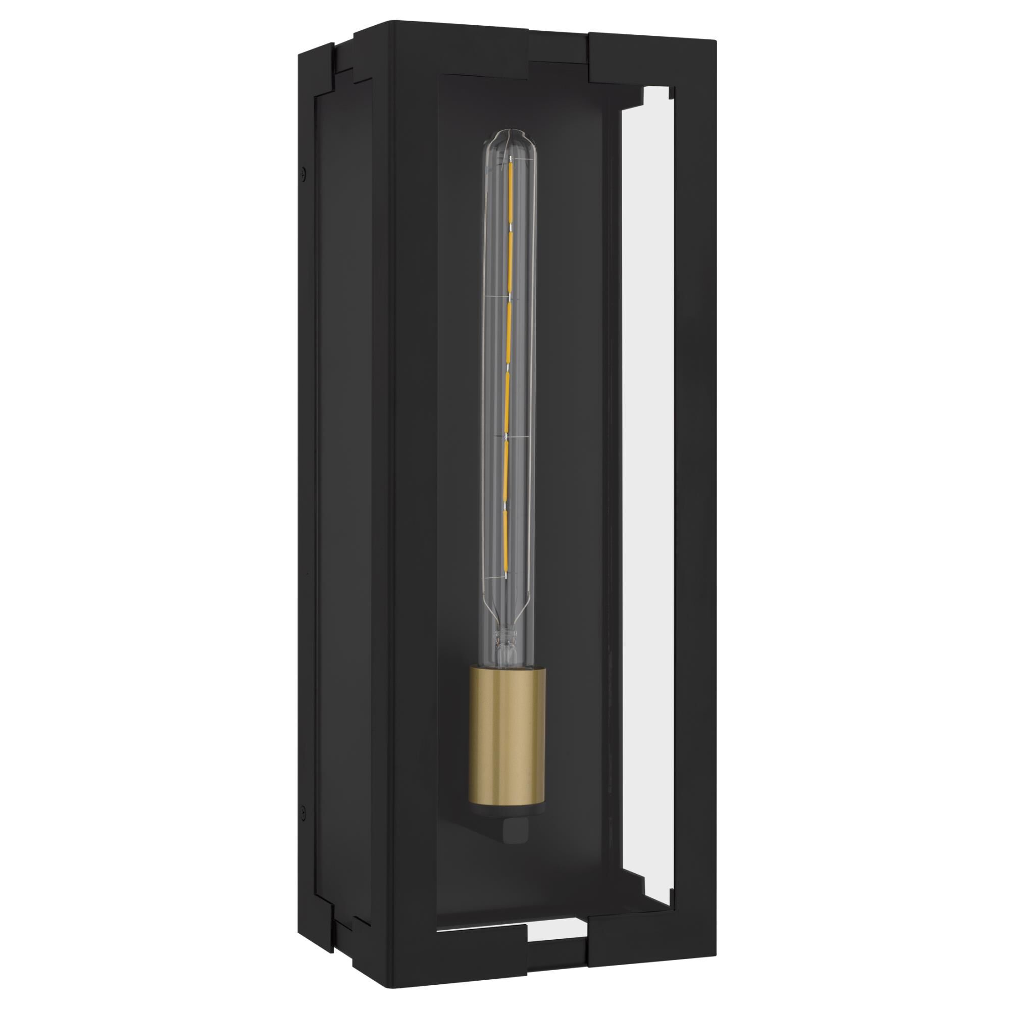 Shown in Matte Black finish and Clear glass