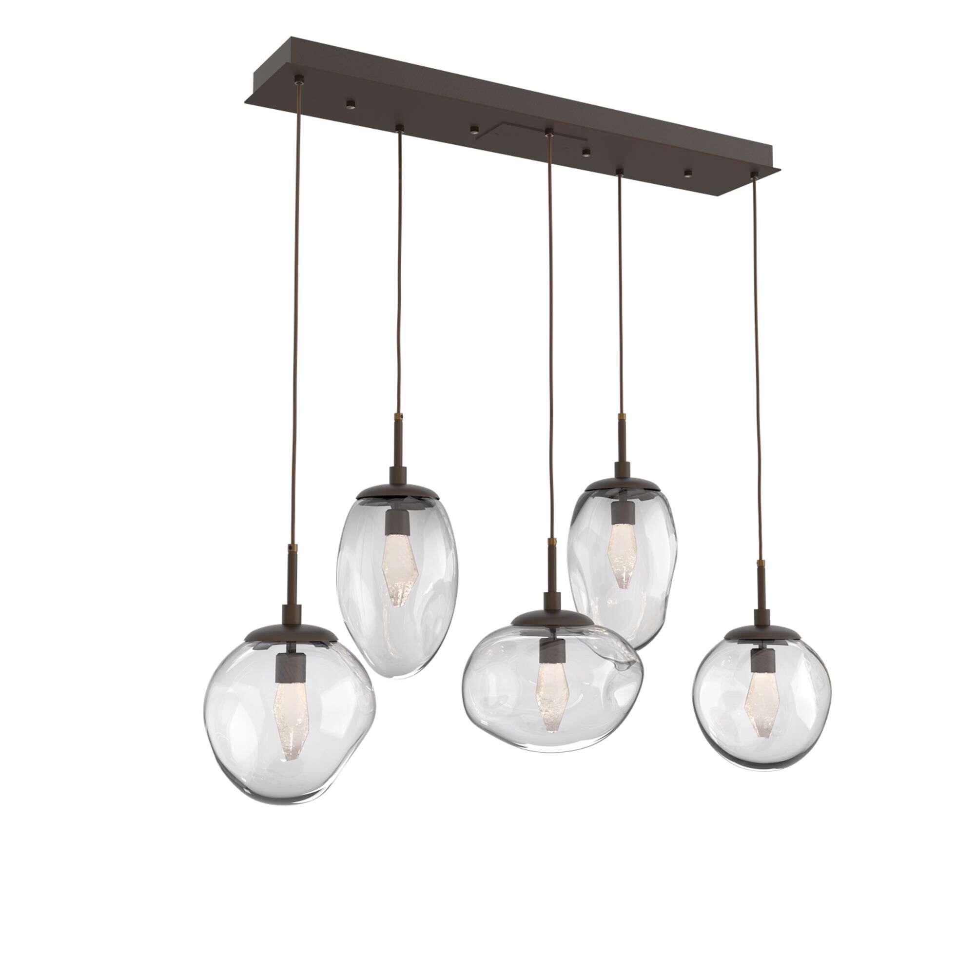 Shown in Flat Bronze finish and Geo Inner Clear Outer glass